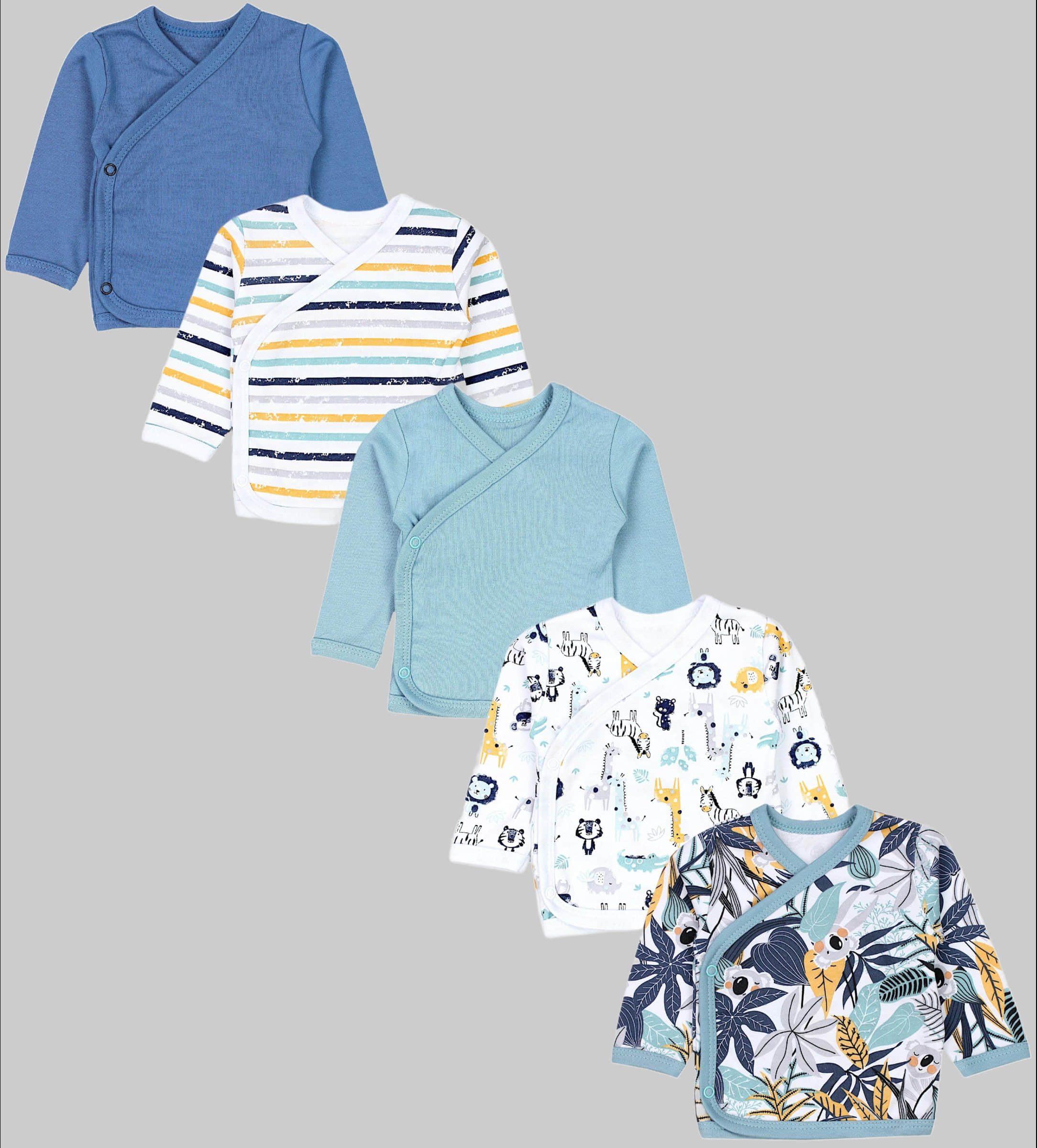 TupTam Babymode TupTam Wickelshirt TupTam Baby Jungen Langarm Wickelshirt Baumwolle 5er Set Koala Safa