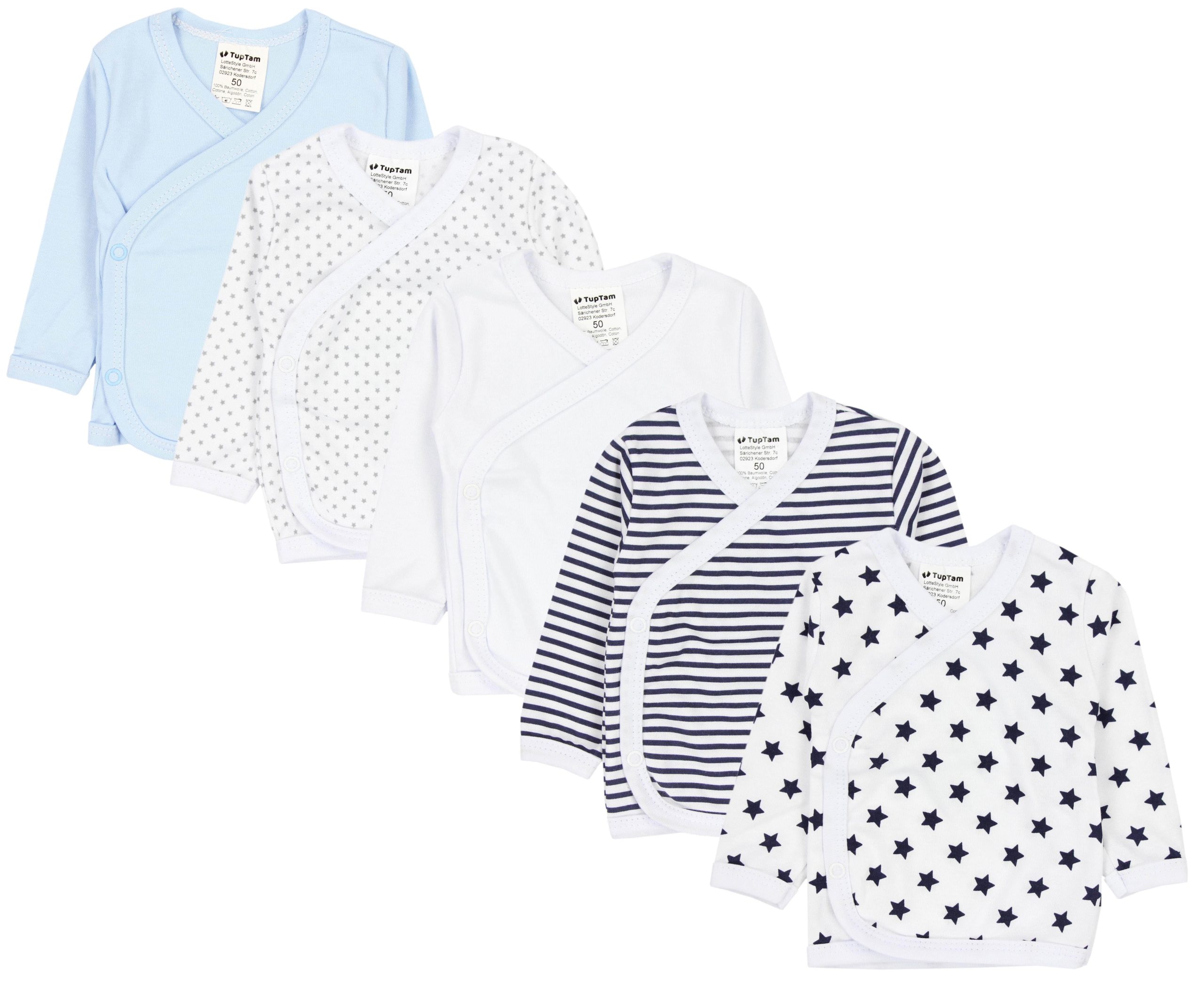 TupTam TupTam Wickelshirt TupTam Baby Jungen Langarm Wickelshirt Baumwolle 5er Set Mehrfarbig 6 Babymode