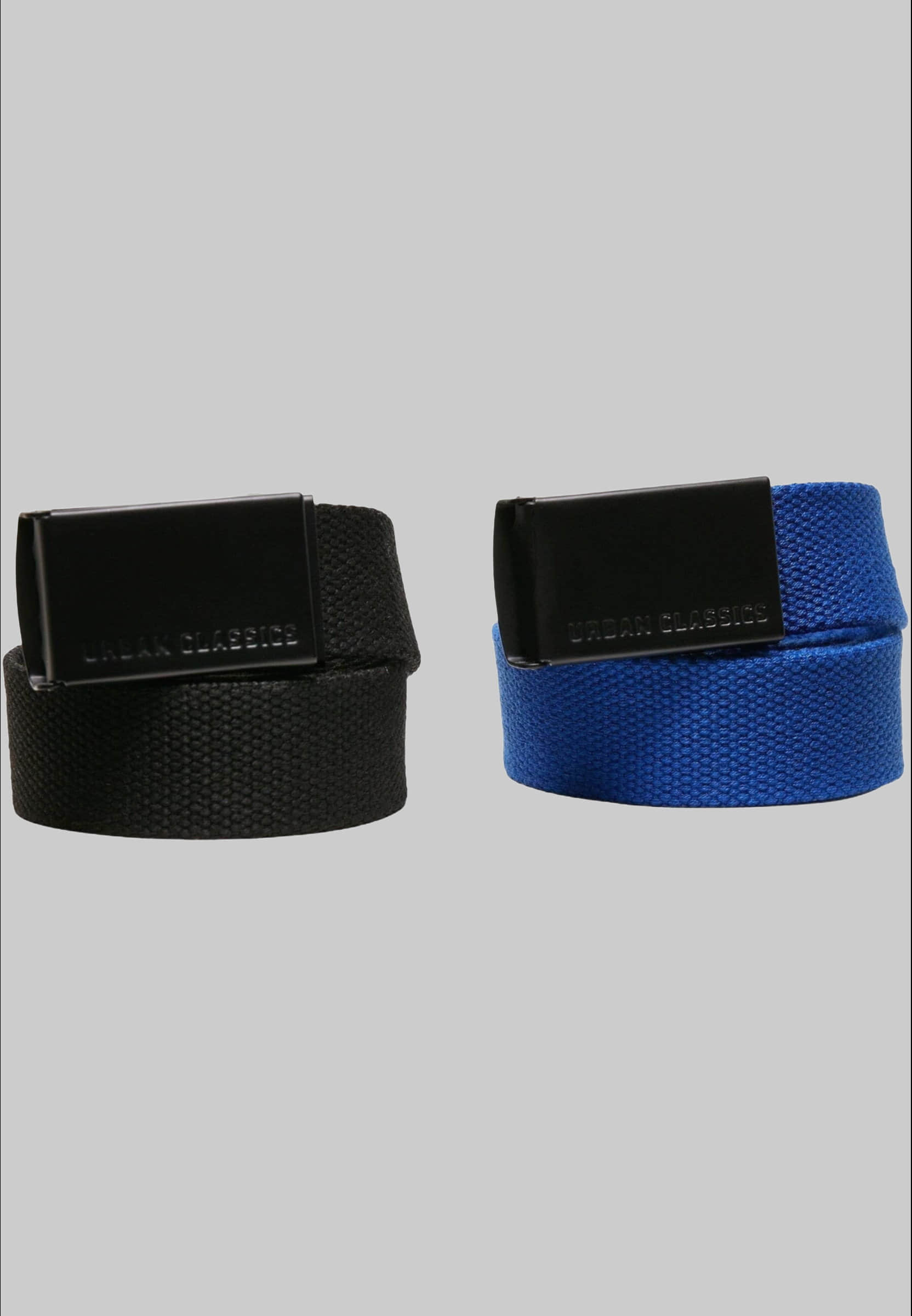 Jungenmode URBAN CLASSICS Urban Classics Kids Canvas Belt 2-Pack - Durable & Adjustable black-blue