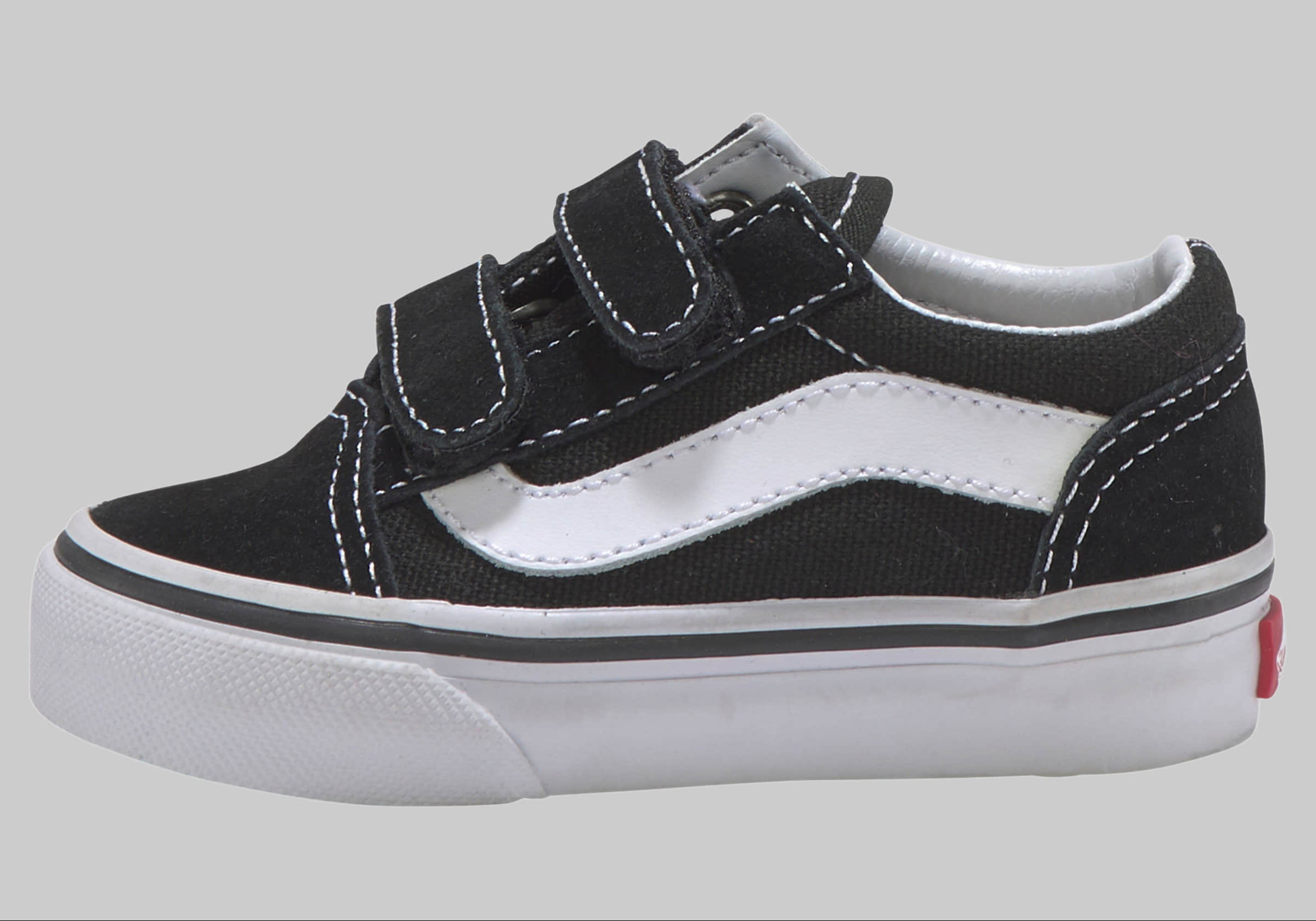 Vans Old Skool Kids' Sneakers with Hook & Loop Closure - Classic Style schwarz-we Mädchenmode Vans