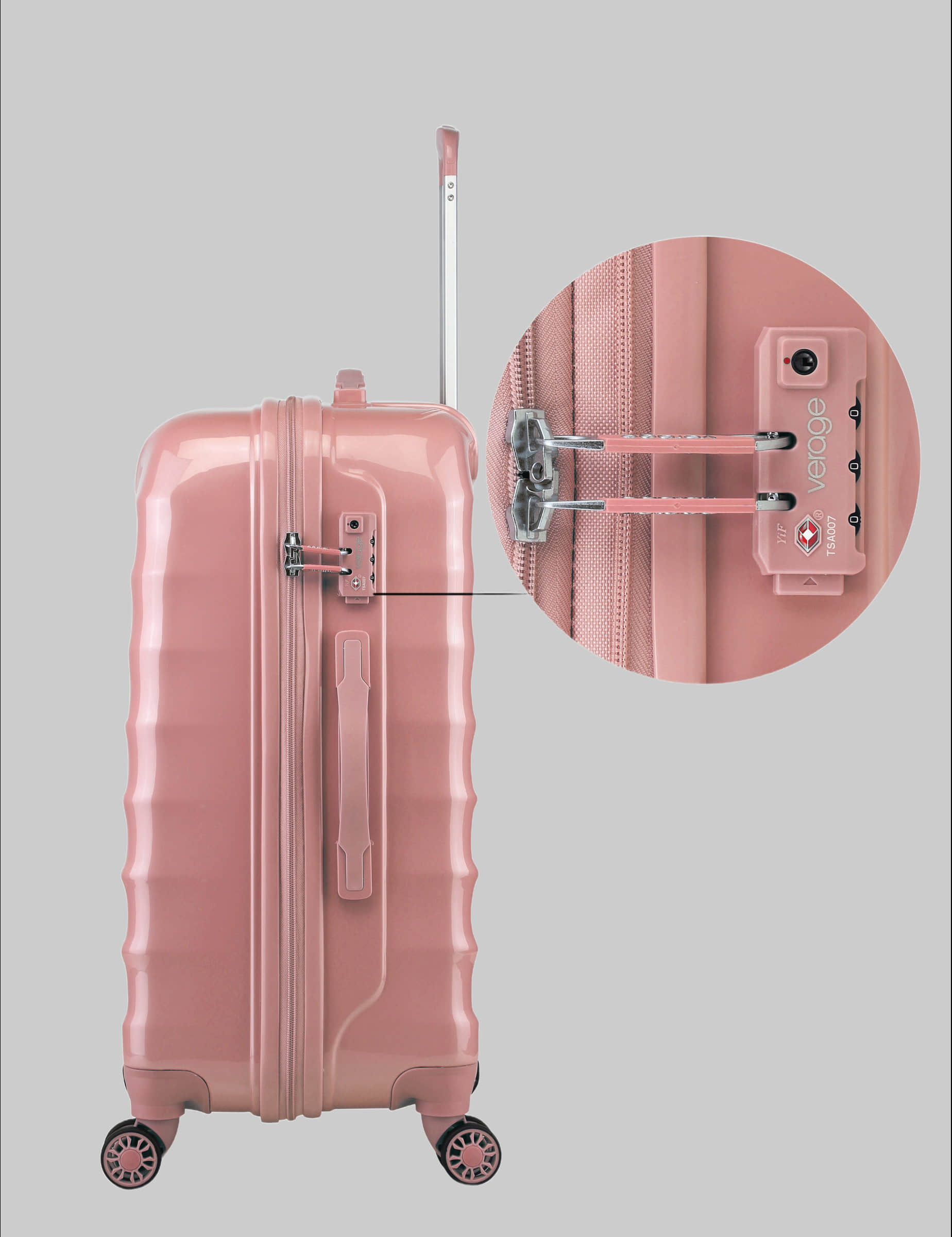 Koffer & Reisegepäck Verage Verage Seagull L 28'' Hard Shell Suitcase - 4 Double Wheels, TSA Lock Rosegold