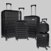 Weissmantel Koffer & Reisegepäck Weissmantel Kofferset 5er Koffern Set Hartschalenkoffer - Handgepäck, Mittelgroße & XL Reisekoffer schwarz
