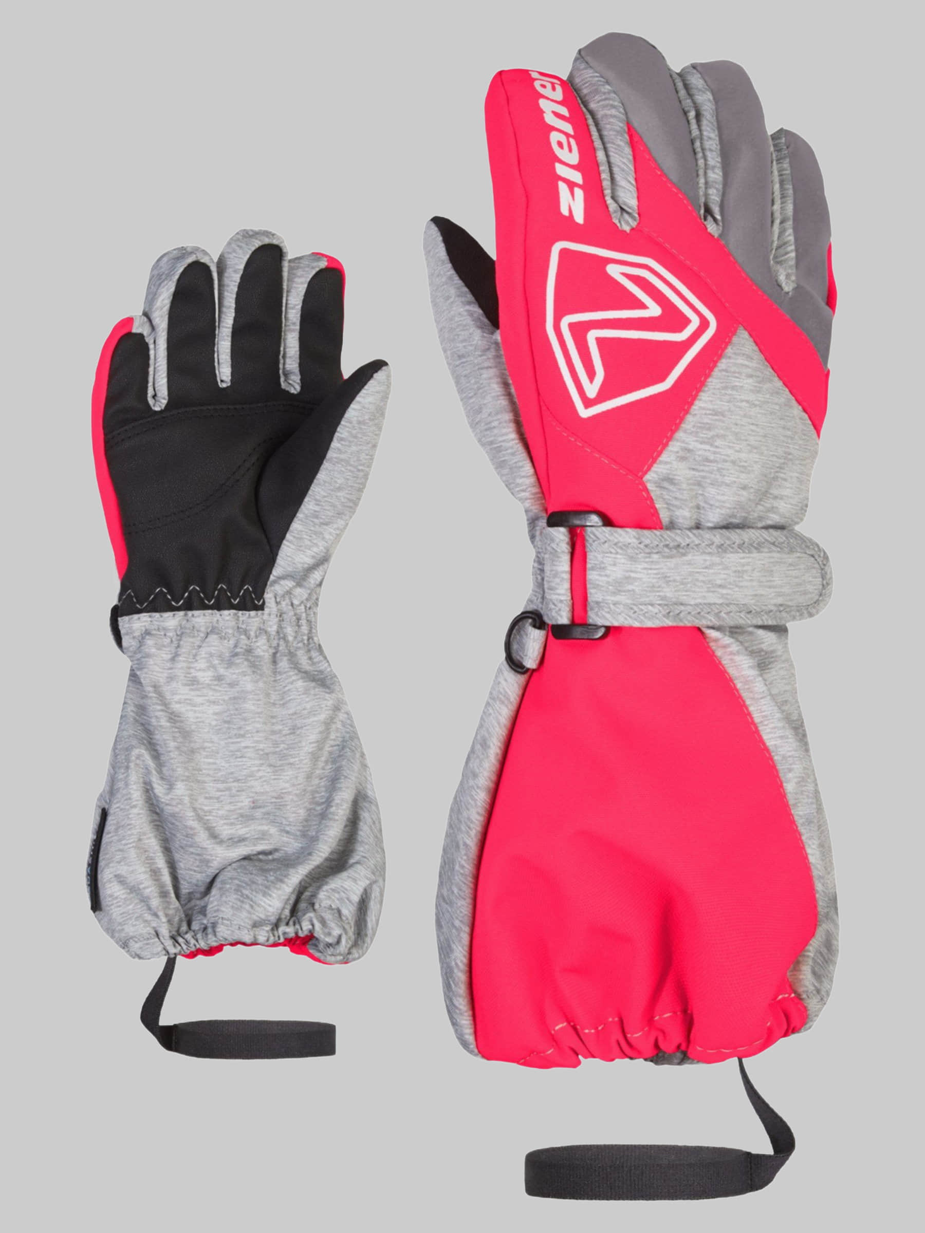 Ziener Mädchenmode ZIENER Lauro AS Kids' Ski Gloves - Waterproof & Warm hellgrau