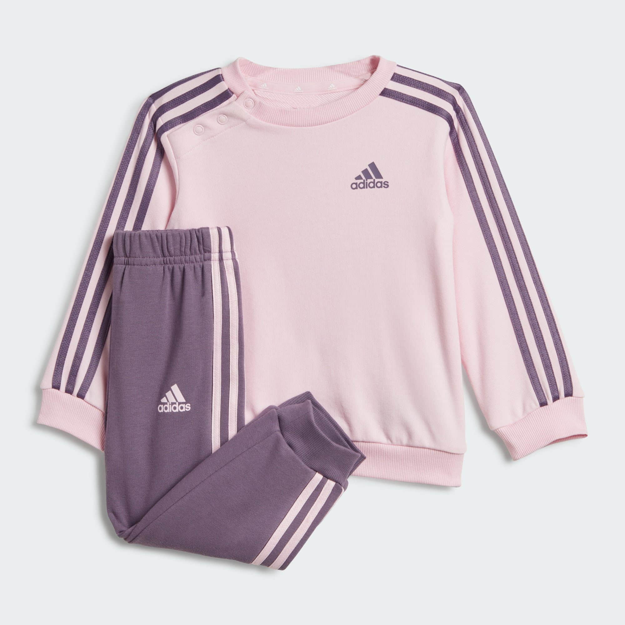 Sportanzüge adidas ESSENTIALS 3-Stripes Kids Jogging Suit - 2-Piece Set Clear Pink