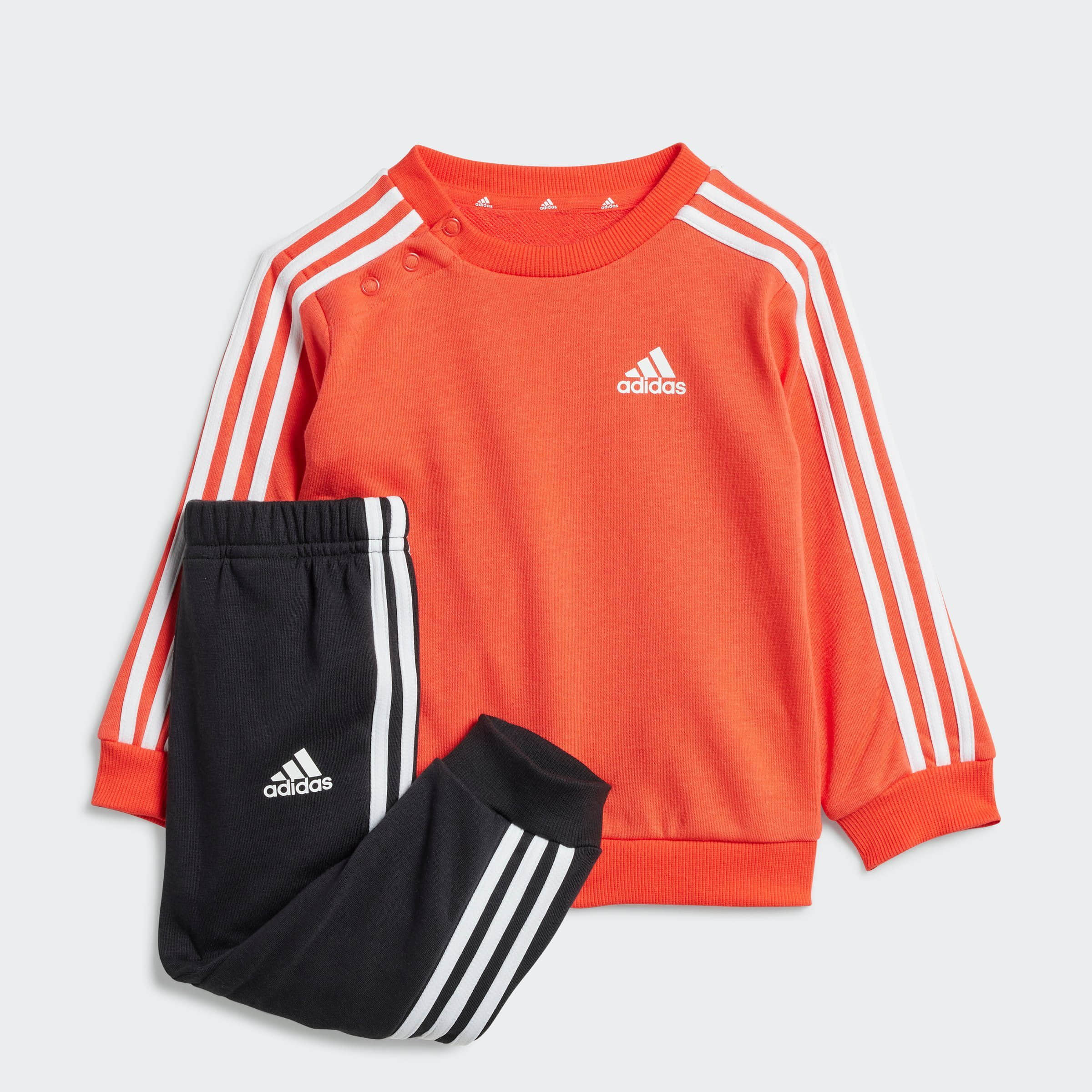 Babymode adidas ESSENTIALS 3-Stripes Kids Jogging Suit - 2-Piece Set BRIRED/WHITE