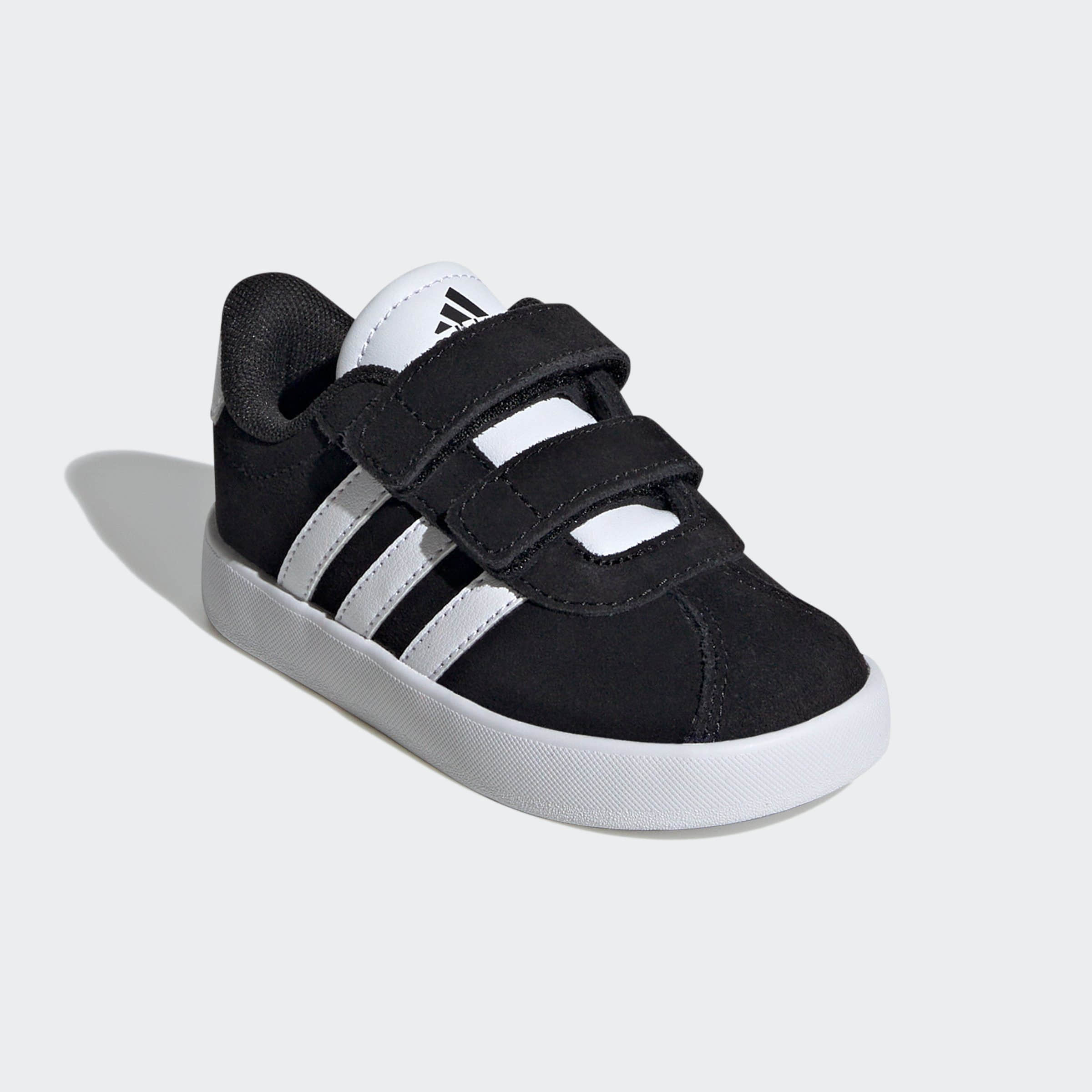 adidas VL Court 3.0 Velcro Shoe for Kids - Inspired by the Classic Samba Core Black Babymode
