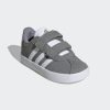 adidas VL Court 3.0 Velcro Shoe for Kids - Inspired by the Classic Samba Grey Three Babymode