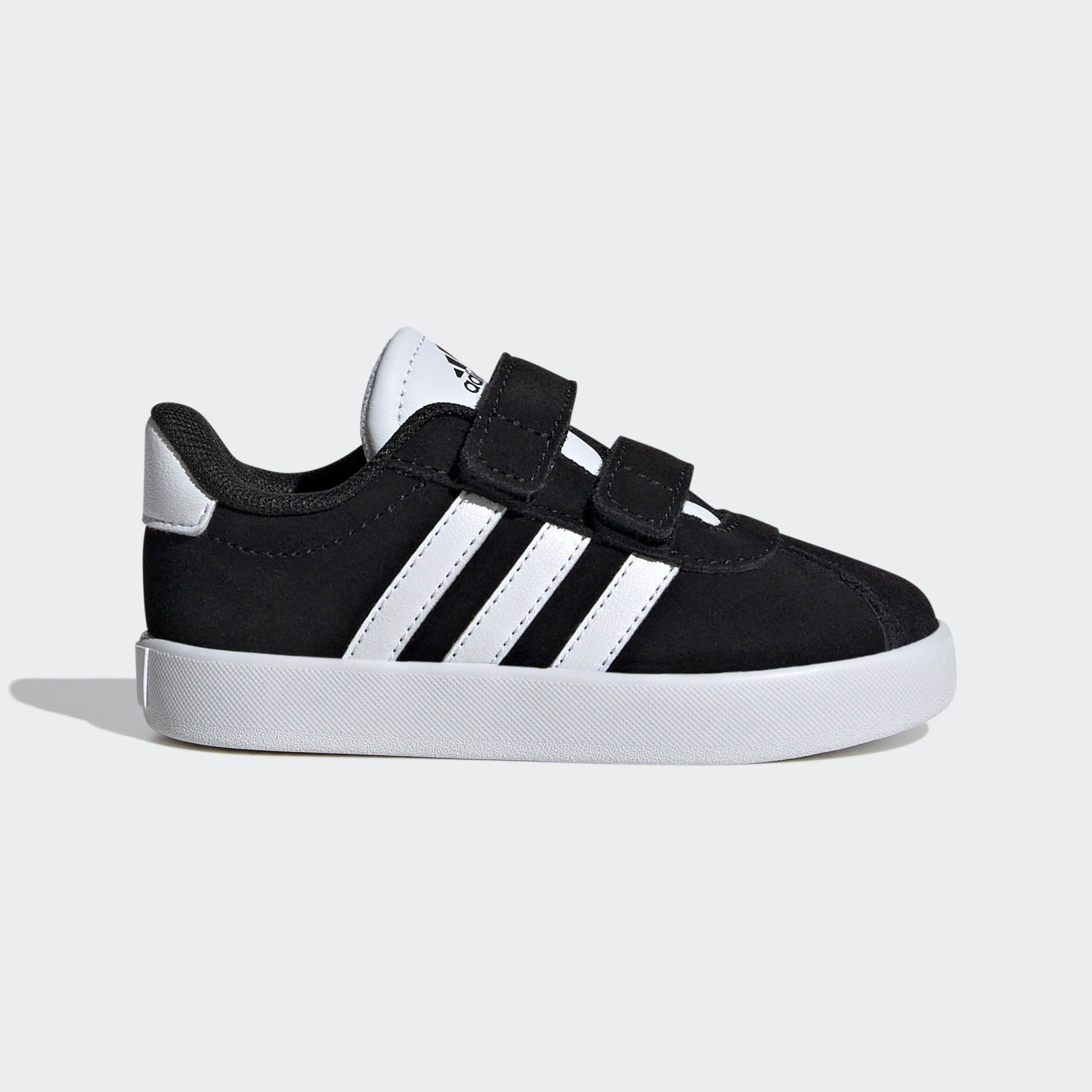 adidas VL Court 3.0 Velcro Shoe for Kids - Inspired by the Classic Samba Core Black Babymode