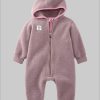 hessnatur Organic Merino Wool Fleece Overall - Sustainable Babywear mauve Hessnatur Babymode