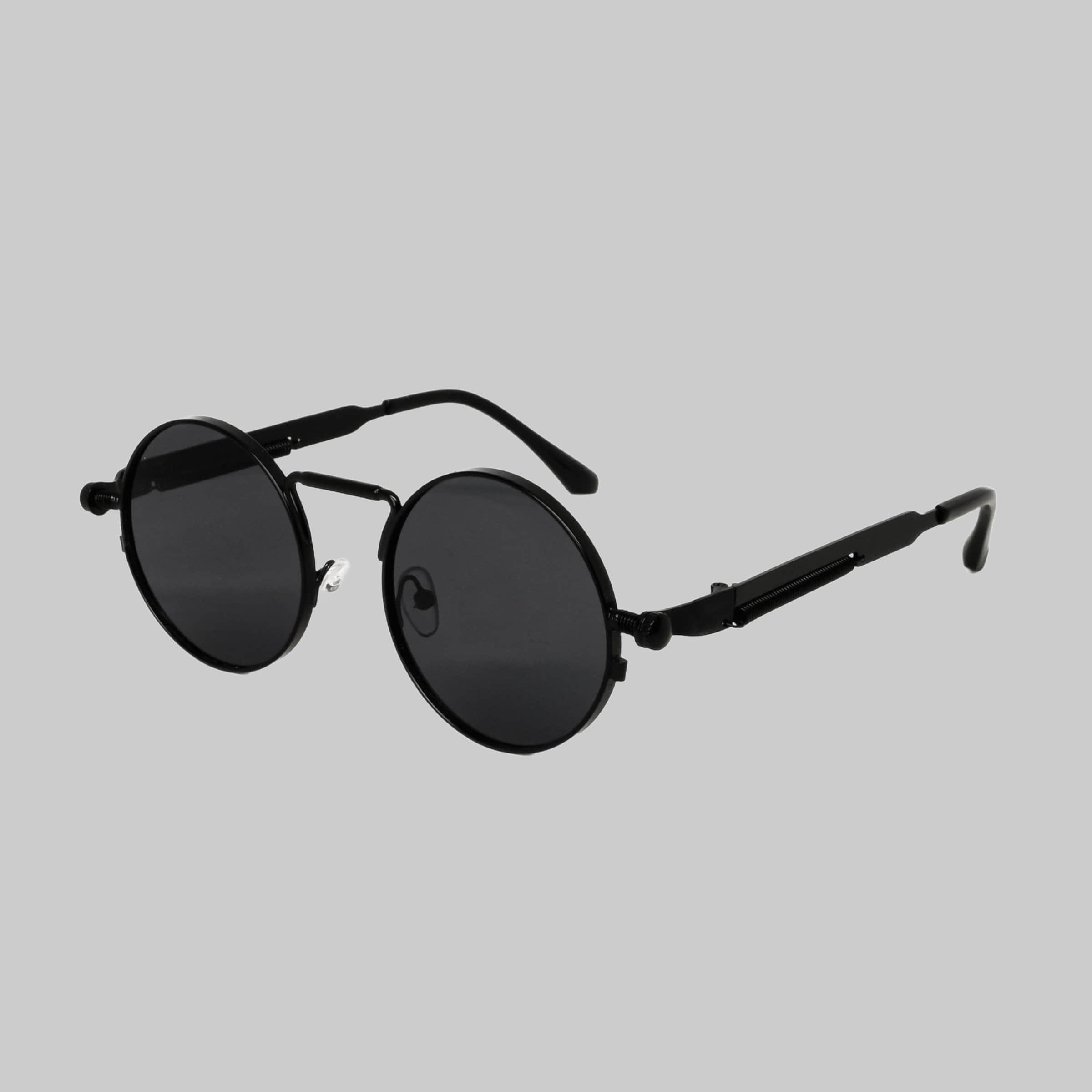 salazar.plus Sonnenbrille Rund Cyberpunk Uni 4 Farben Damen Herren Brille Retro Schwarz myToys salazar.plus