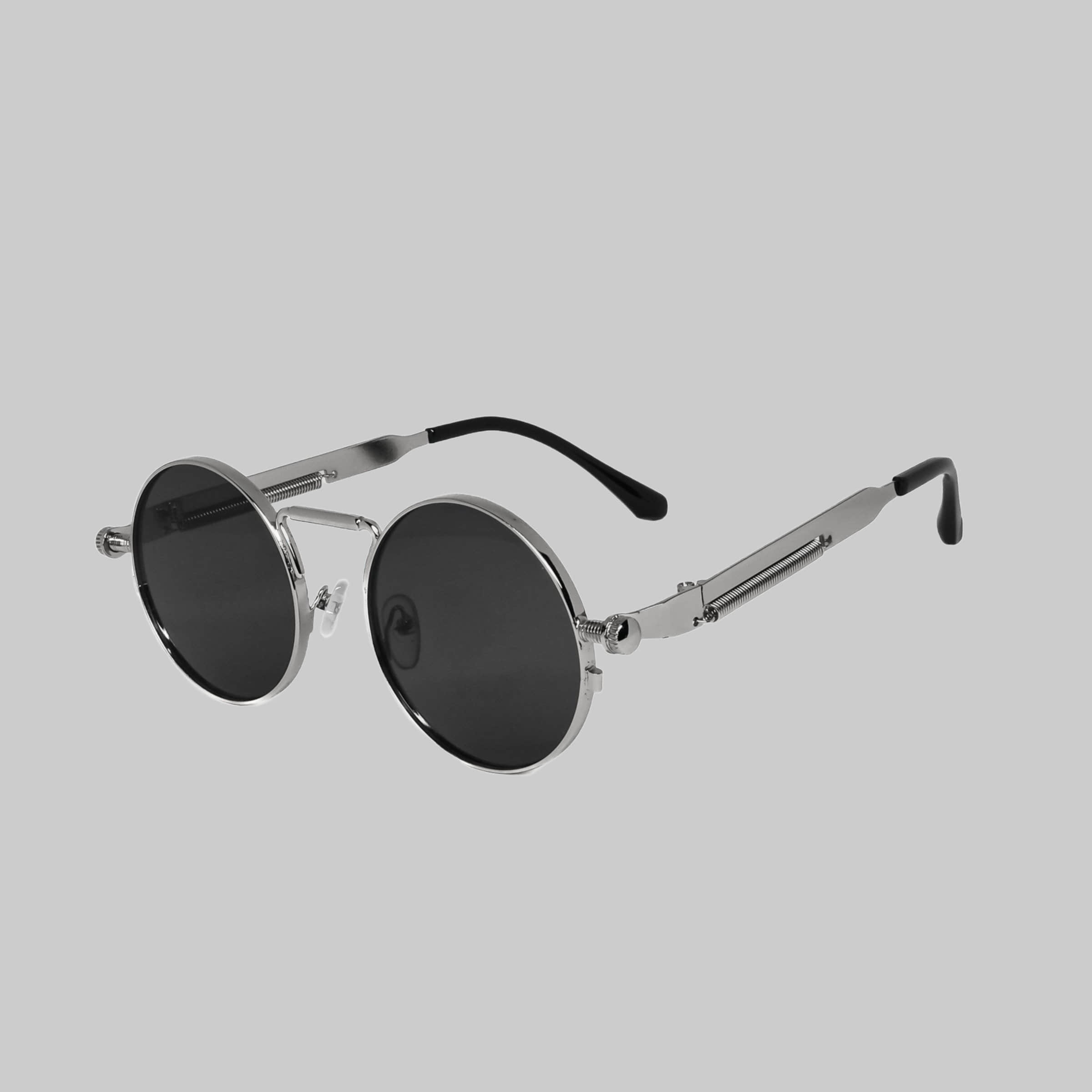salazar.plus salazar.plus Sonnenbrille Rund Cyberpunk Uni 4 Farben Damen Herren Brille Retro Silber myToys