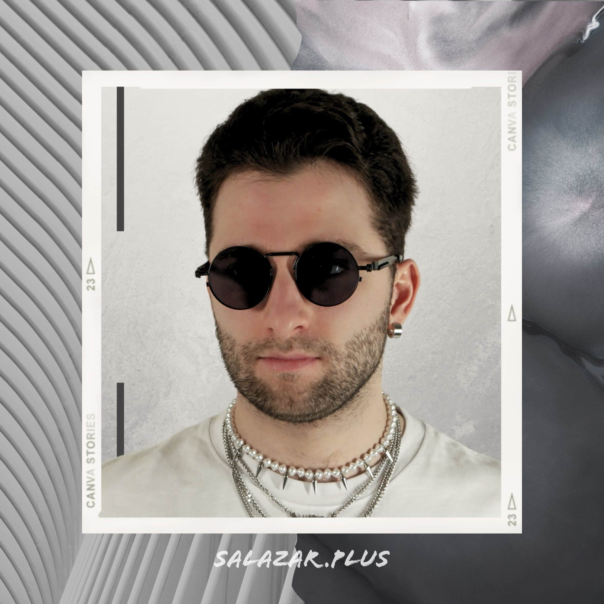 myToys salazar.plus salazar.plus Sonnenbrille Rund Cyberpunk Uni 4 Farben Damen Herren Brille Retro Gold