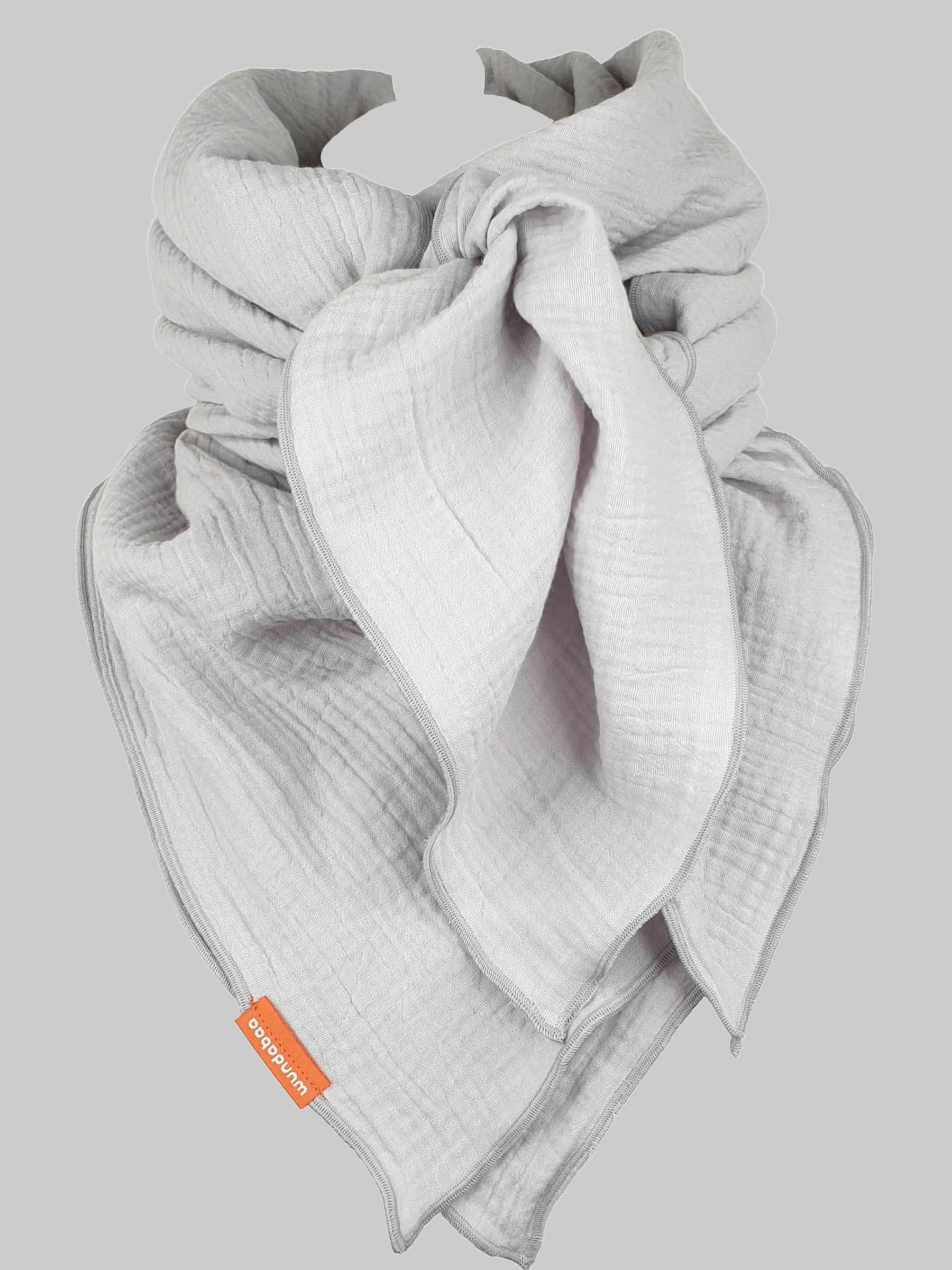 wundabaa Mädchenmode wundabaa Muslin Double Gauze Scarf | Premium Organic Cotton hellgrau