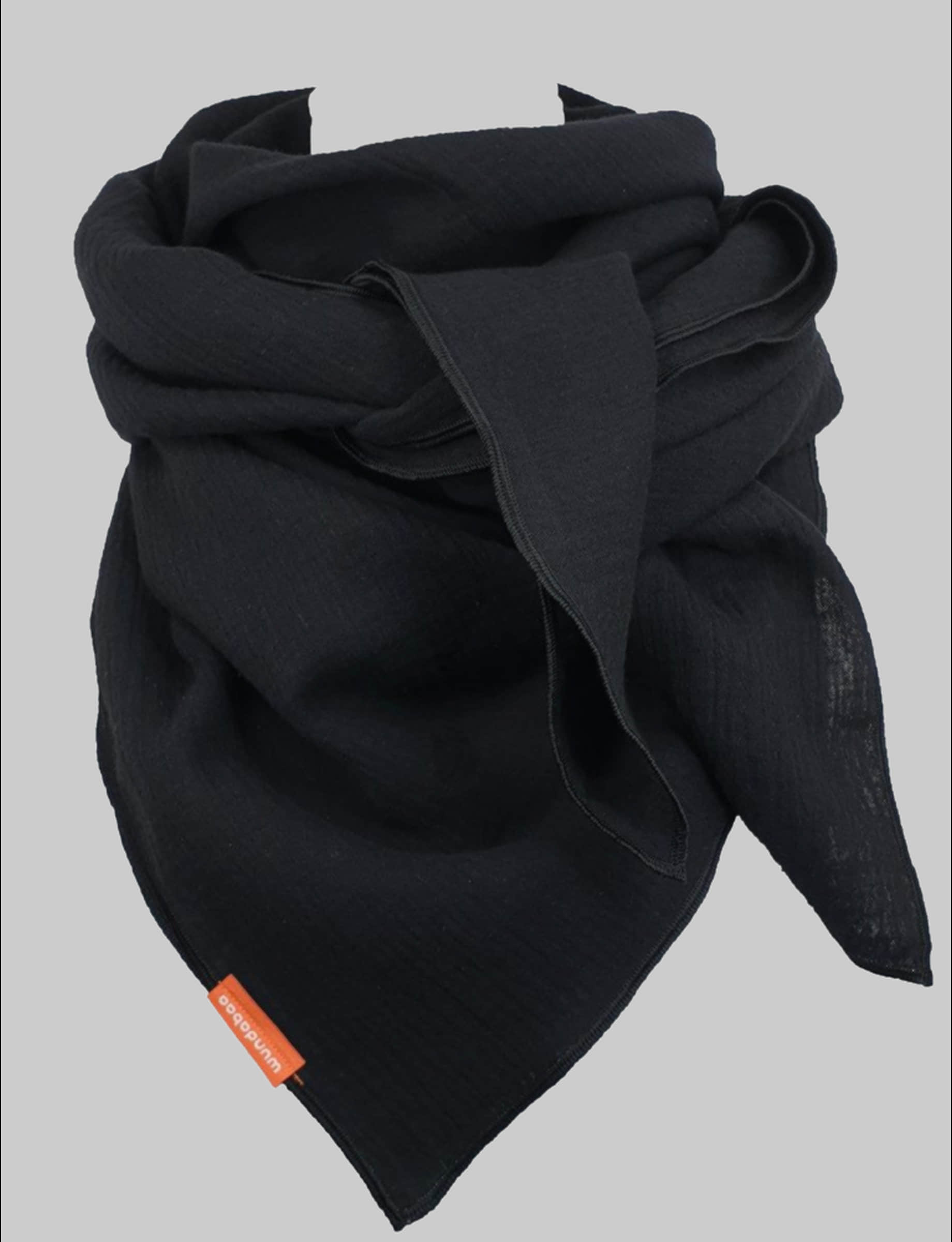 wundabaa Muslin Double Gauze Scarf | Premium Organic Cotton schwarz wundabaa Mädchenmode