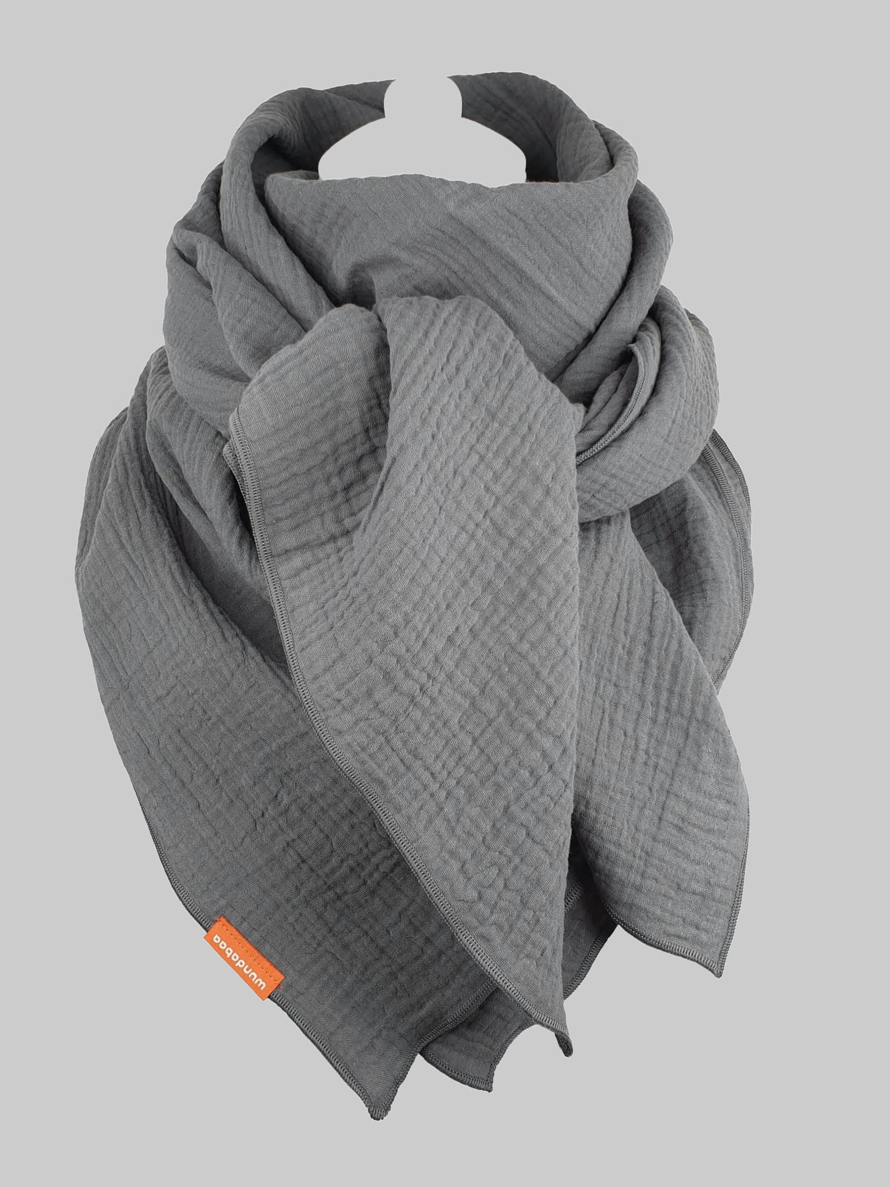 wundabaa Muslin Double Gauze Scarf | Premium Organic Cotton dunkelgrau wundabaa Mädchenmode