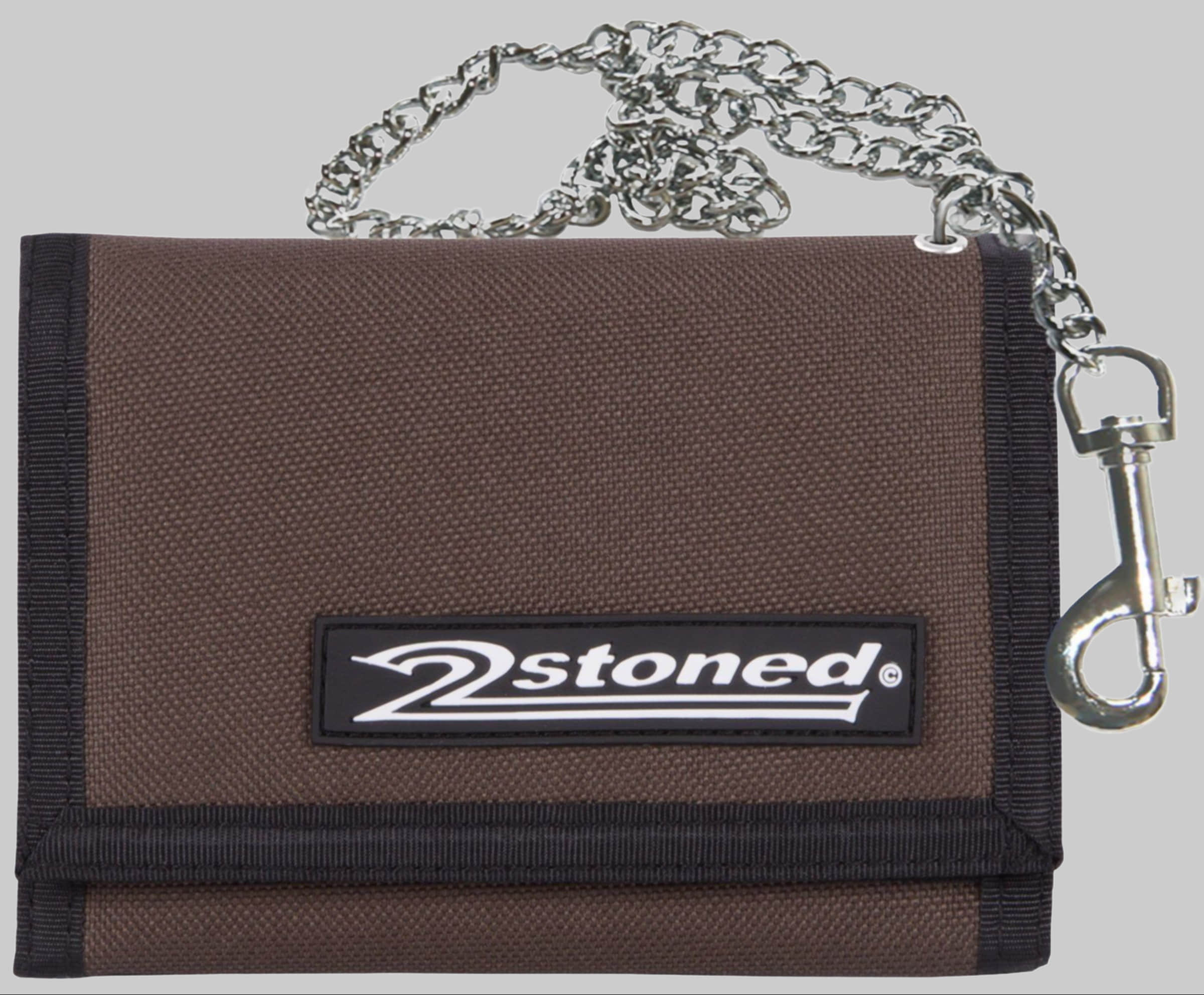2Stoned 2Stoned Chain Wallet Speed - Chrome Chain & Carabiner Braun Mädchenmode