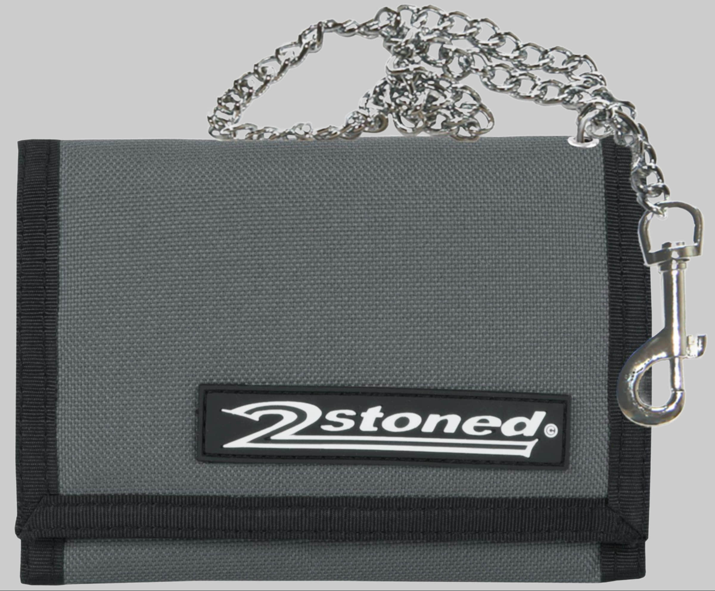 2Stoned Chain Wallet Speed - Chrome Chain & Carabiner Dunkelgrau Mädchenmode 2Stoned