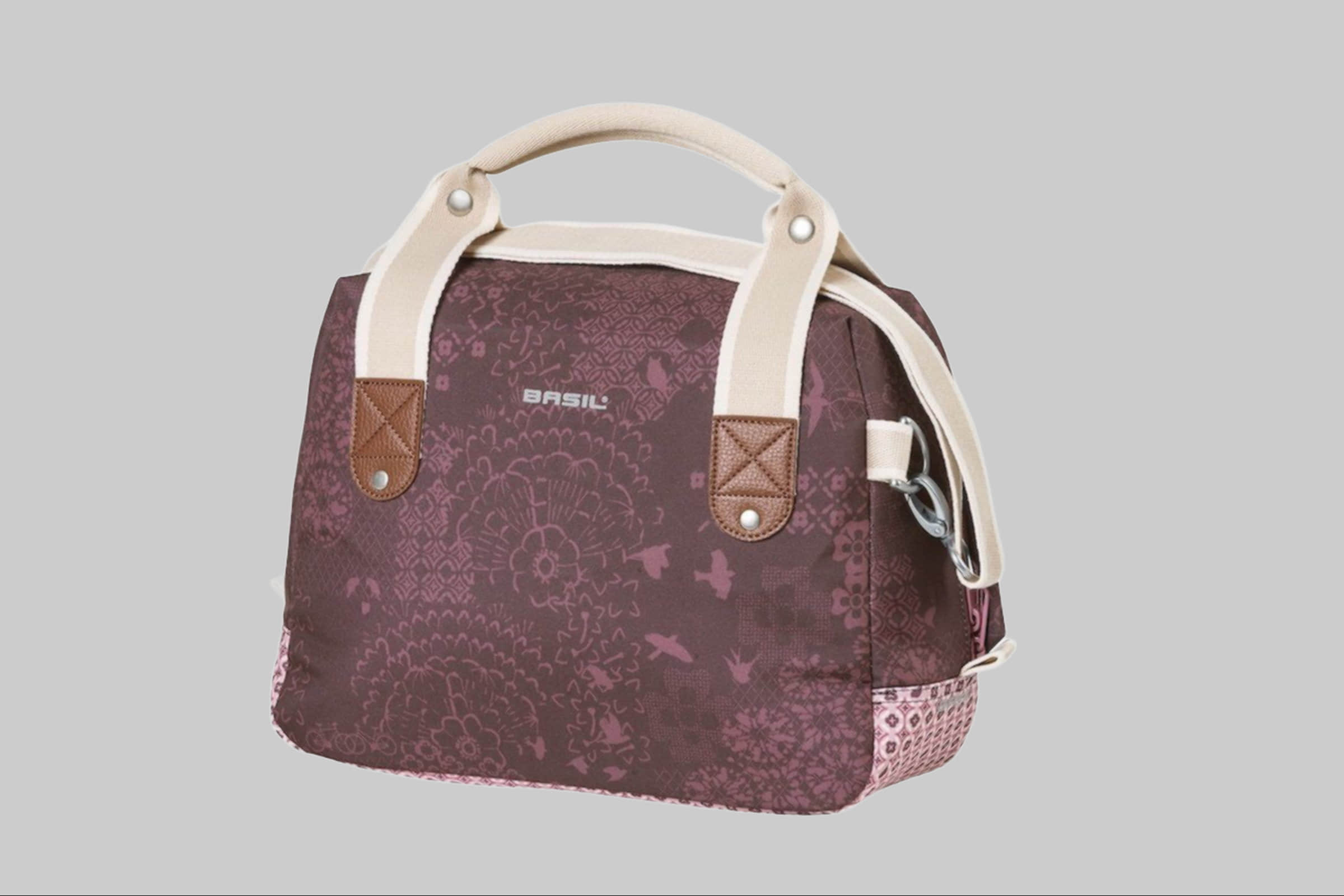 Basil Boheme City Bag KF 8L Cycling Handlebar Bag - Stylish & Versatile fig red Taschen Basil