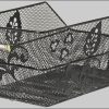 Mädchenmode Basil Basil Cento Flower Rear Bike Basket - Floral Design, Durable Mesh schwarz