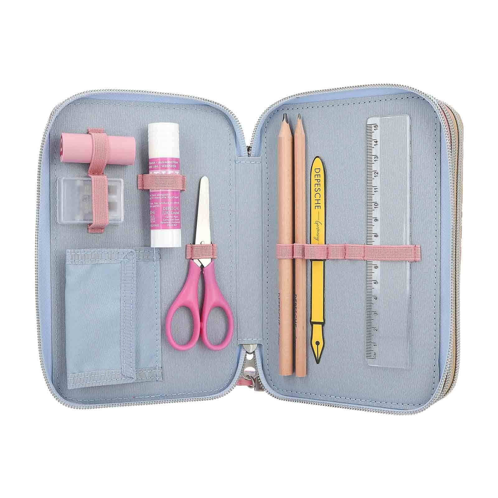 Ausstattung & Pflege Depesche Depeche Topmodel Triple Pencil Case - Cute Star Design