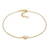 Elli Elli Fußkette Kinder Herz Liebe Sommer 925 Silber, Herz Gold Mädchenmode