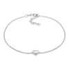 Mädchenmode Elli Elli Fußkette Kinder Herz Liebe Sommer 925 Silber, Herz Silber