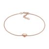 Elli Fußkette Kinder Herz Liebe Sommer 925 Silber, Herz Rosegold Mädchenmode Elli