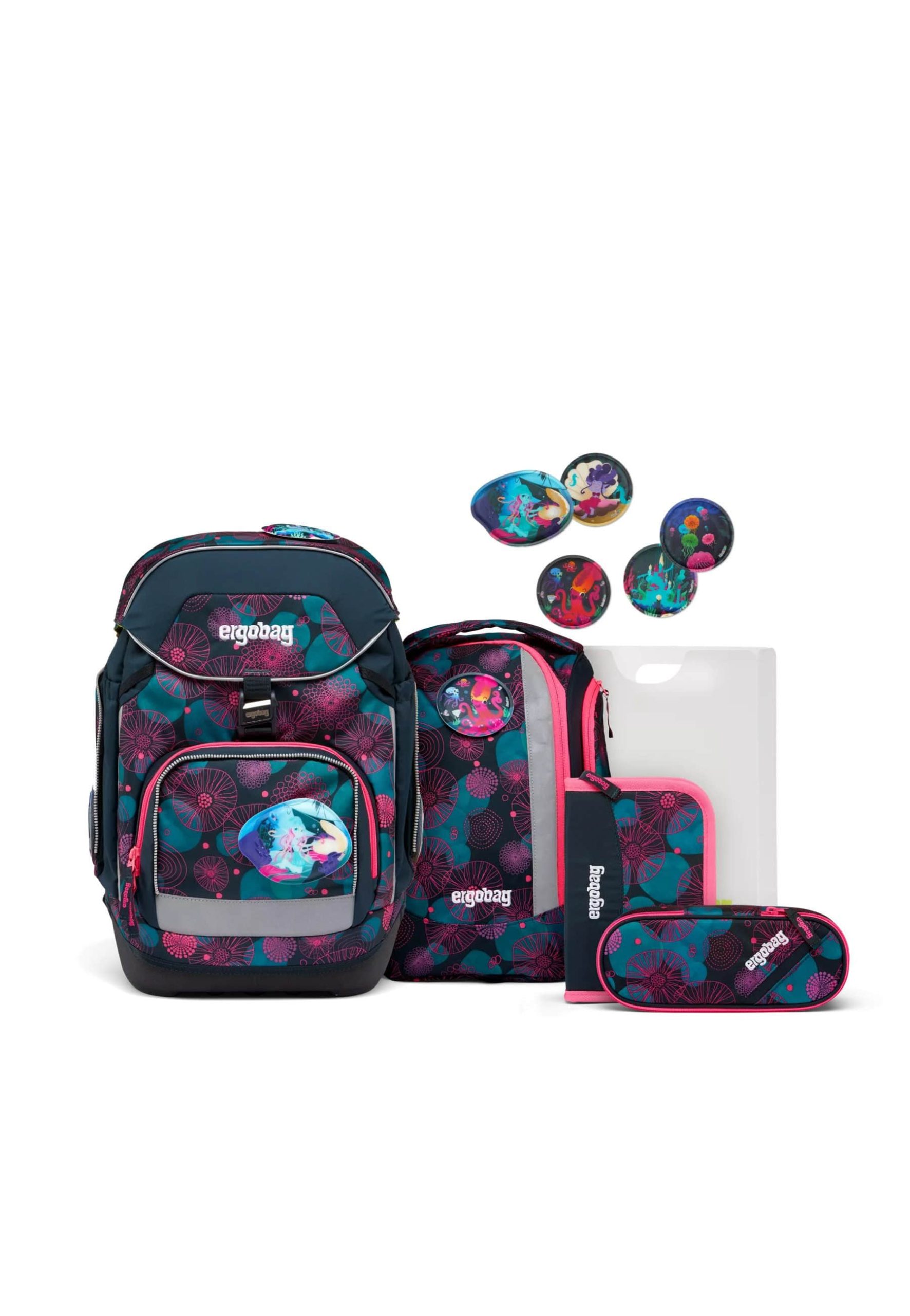 Rucksäcke ergobag Ergobag Pack School Backpack Set - StarlightBear/DomstürmBear - 6 Piece Set KorallBär