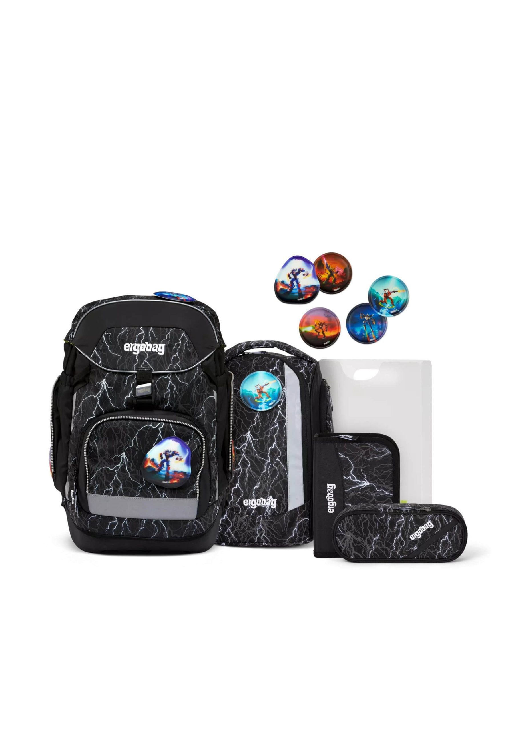 Ergobag Pack School Backpack Set - StarlightBear/DomstürmBear - 6 Piece Set Super Refl Spielzeug ergobag