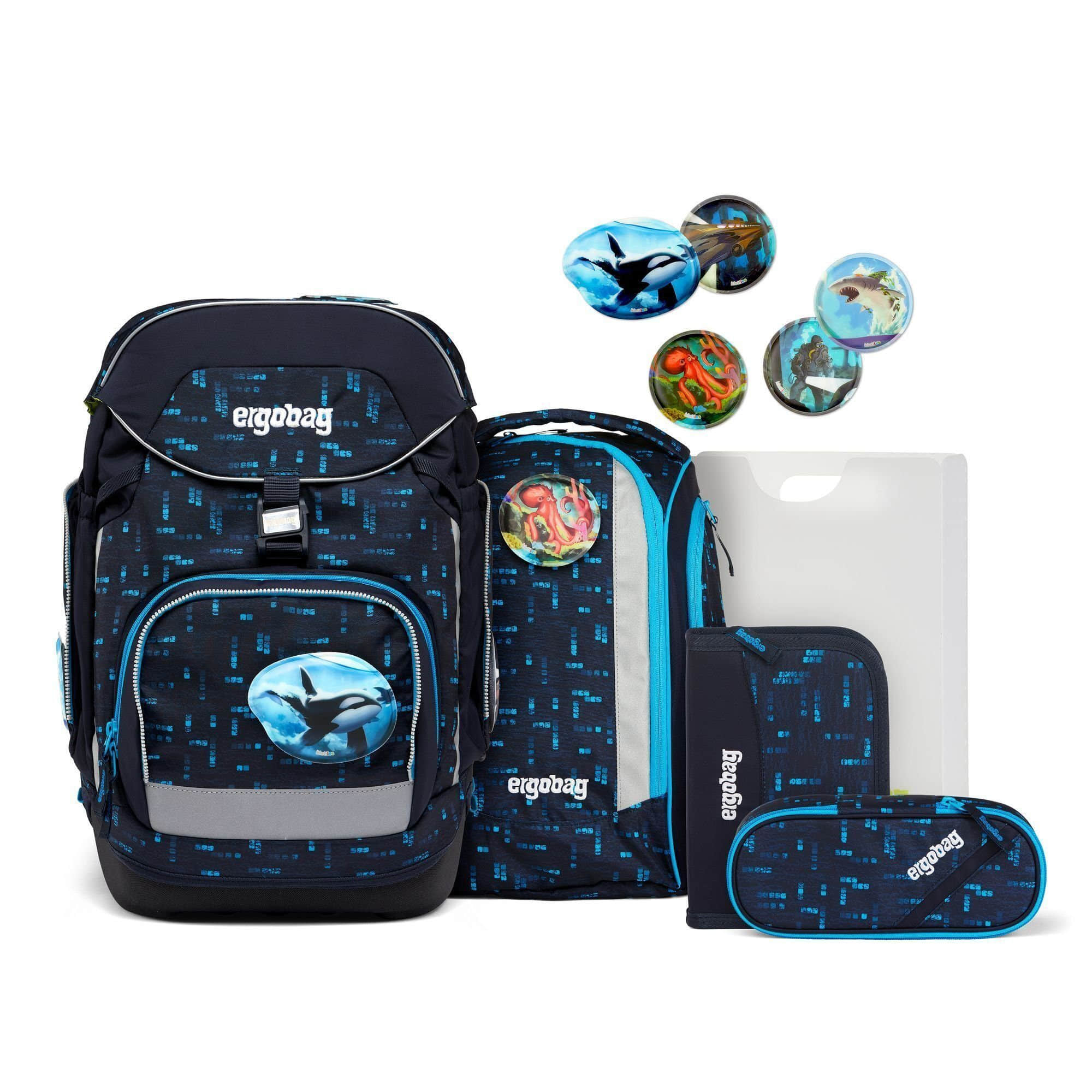 Spielzeug ergobag Ergobag Pack School Backpack Set - StarlightBear/DomstürmBear - 6 Piece Set tiefseetau
