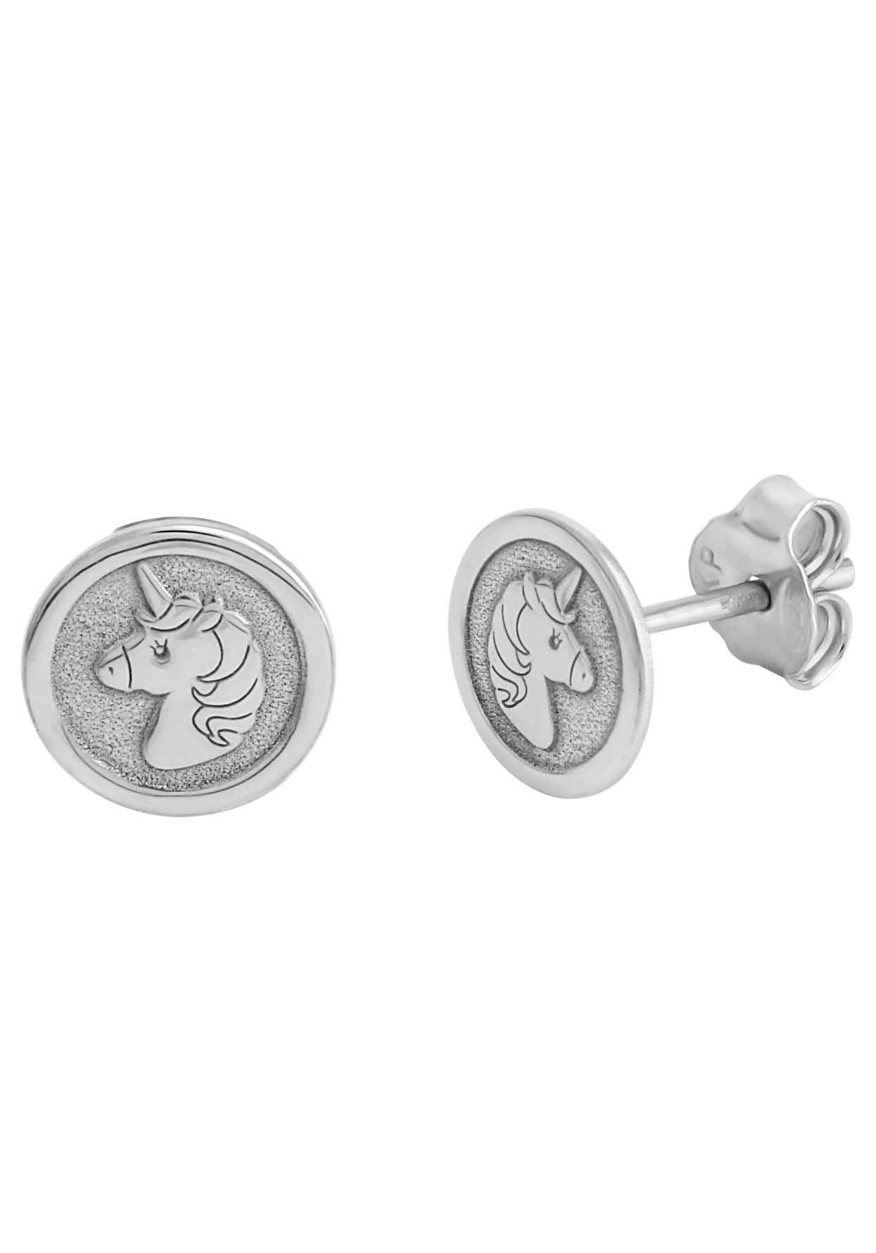 Firetti myToys Firetti Paar OhrstecKer Schmuck Geschenk Silber 925 Ohrschmuck Einhorn