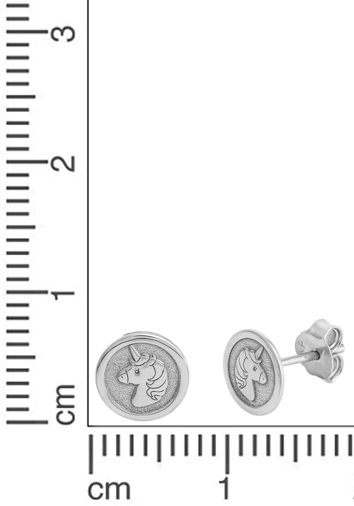 Firetti myToys Firetti Paar OhrstecKer Schmuck Geschenk Silber 925 Ohrschmuck Einhorn