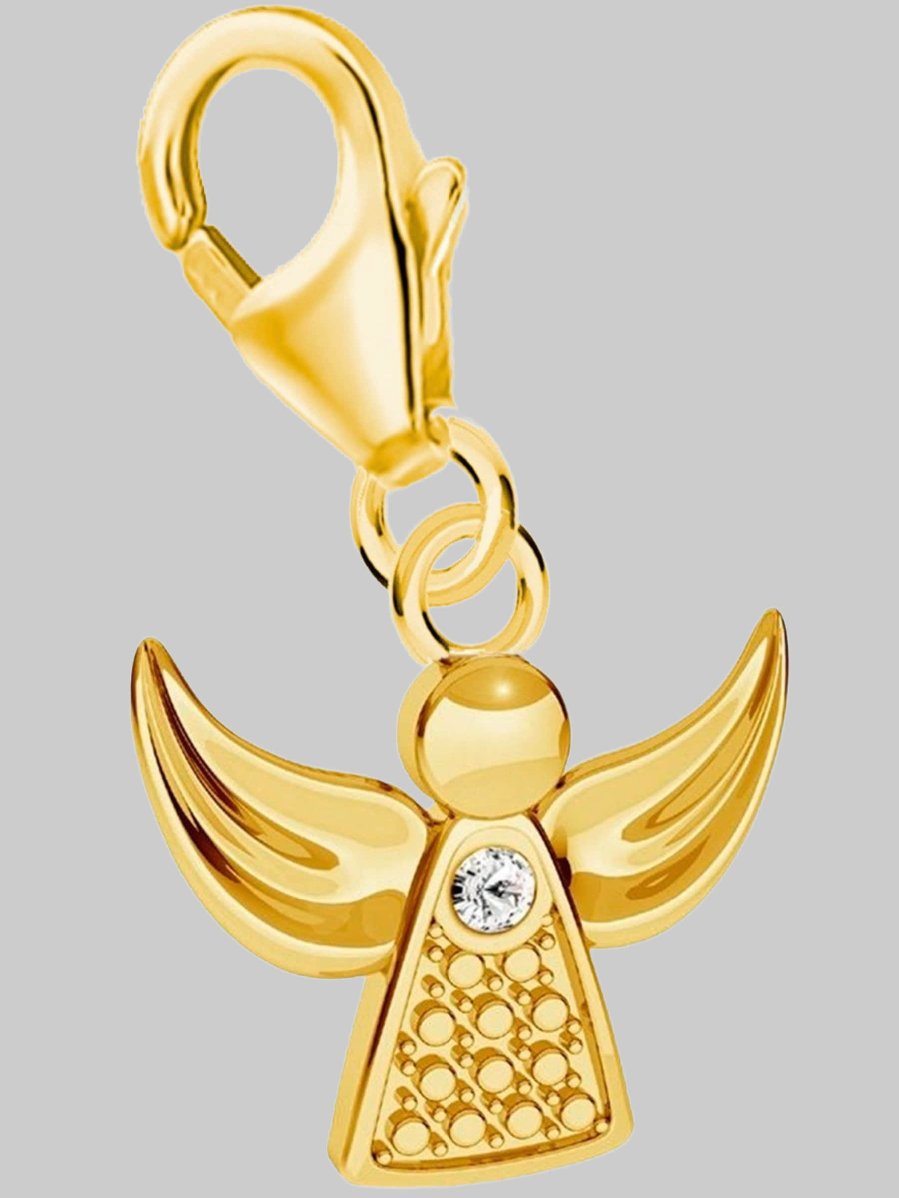 Golden Horseshoe Angel Charm - 925 Sterling Silver by *[Origin Star Name]* myToys Goldene Hufeisen