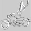 Golden Hufschmied Charm-Einhänger Motorrad Karabiner Charm Anhänger für Bettelarmband 925 Silber (inkl. Etui) Silber Goldene Hufeisen myToys
