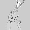Golden Main Punkt 925 Sterling Silver Cat Charm for Pandora Bracelet - Detailed Feline Design myToys Goldene Hufeisen