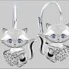 Goldene Hufeisen Goldene Hufseisen Cat & Star Stud Earrings - 925 Sterling Silver myToys