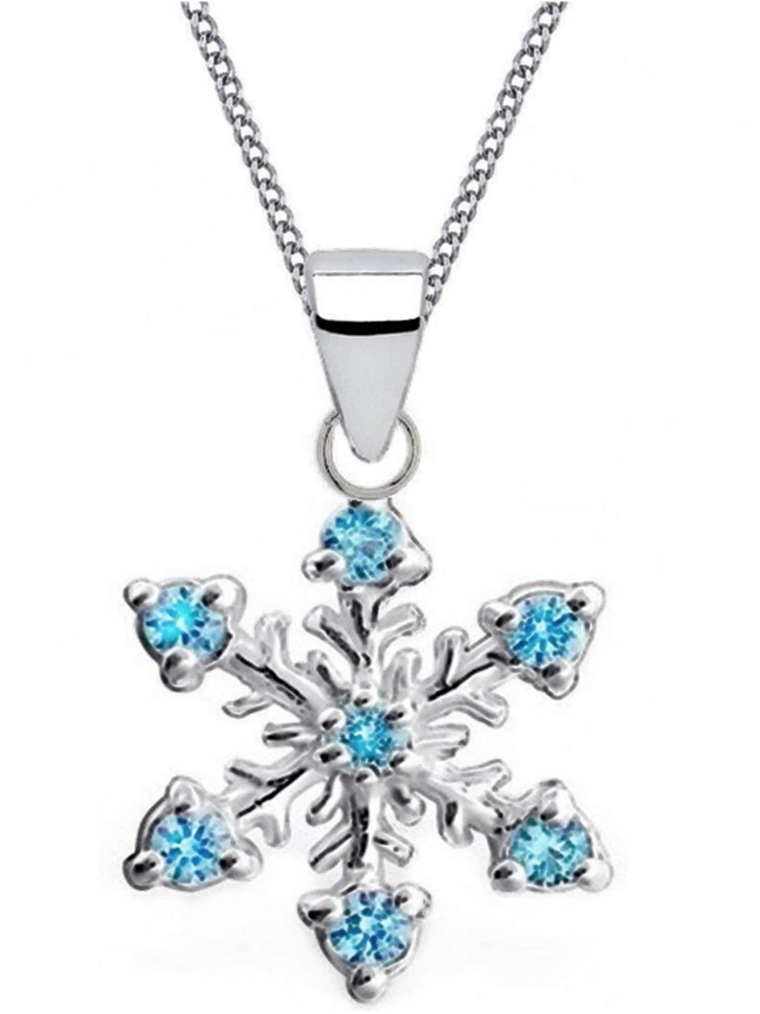 Goldene Hufeisen Goldenre Hufeisen Kette mit Anhänger Mädchen Kinder Schneeflocke Anhänger mit Kette aus 925 Sterling Silber (2-tlg, inkl. Etui), mit Zirkonia myToys