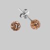 Impala Bonnie 925 Sterling Silver Crystal Stud Earrings light peach Impala myToys
