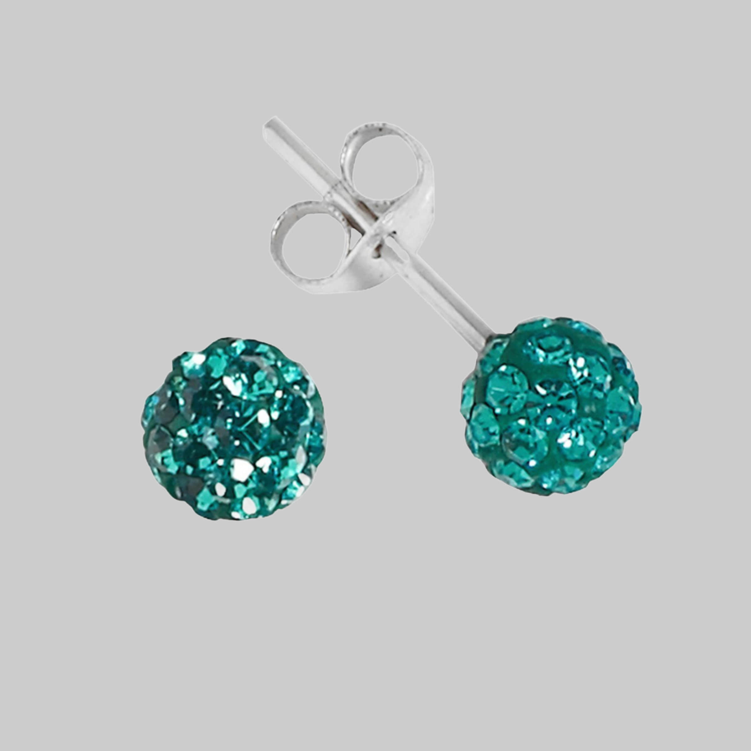 Impala Bonnie 925 Sterling Silver Crystal Stud Earrings blue zirkon myToys Impala