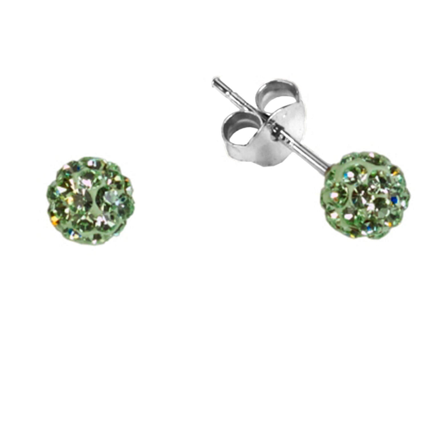 Impala myToys Impala Bonnie 925 Sterling Silver Crystal Stud Earrings crysolite