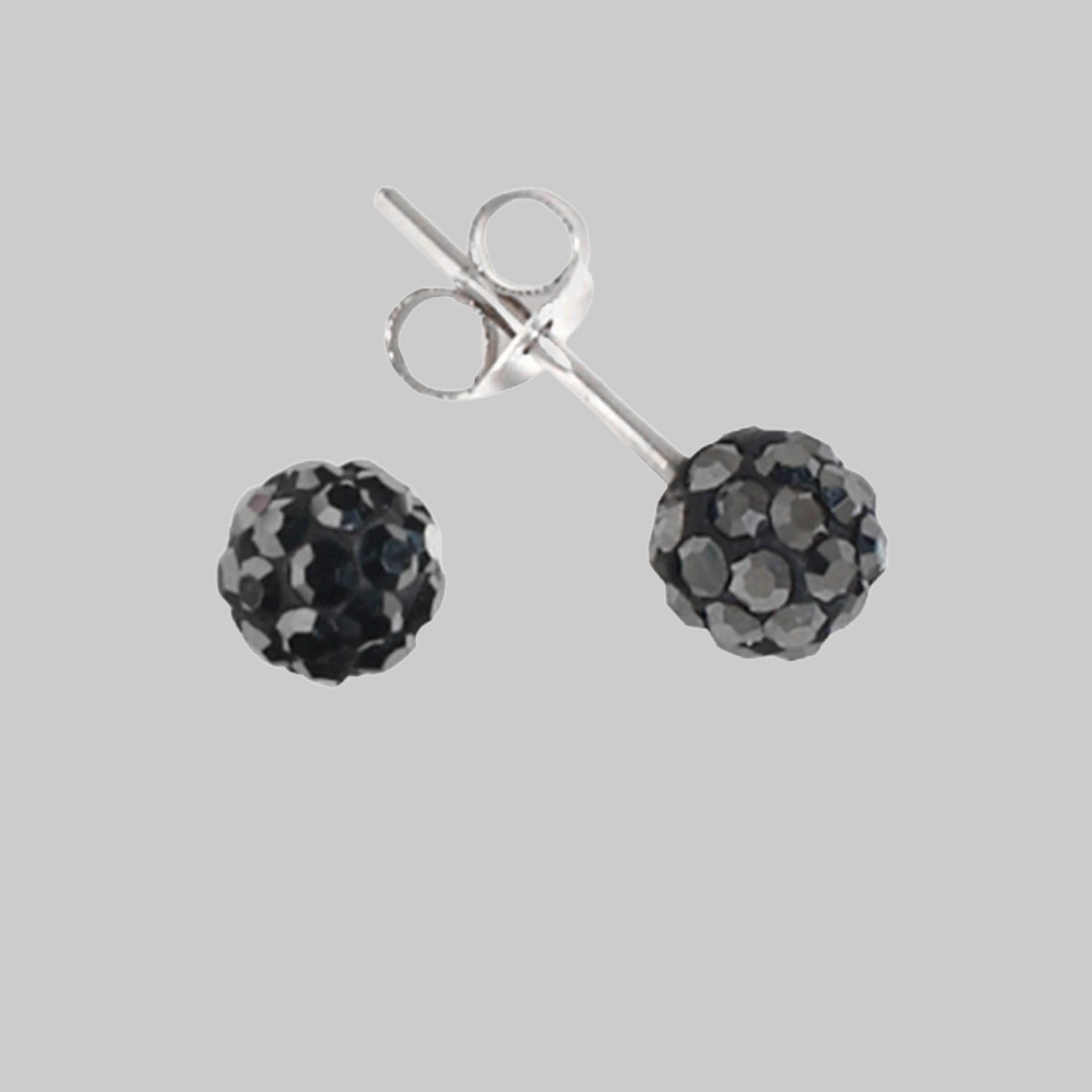 myToys Impala Impala Bonnie 925 Sterling Silver Crystal Stud Earrings hematite