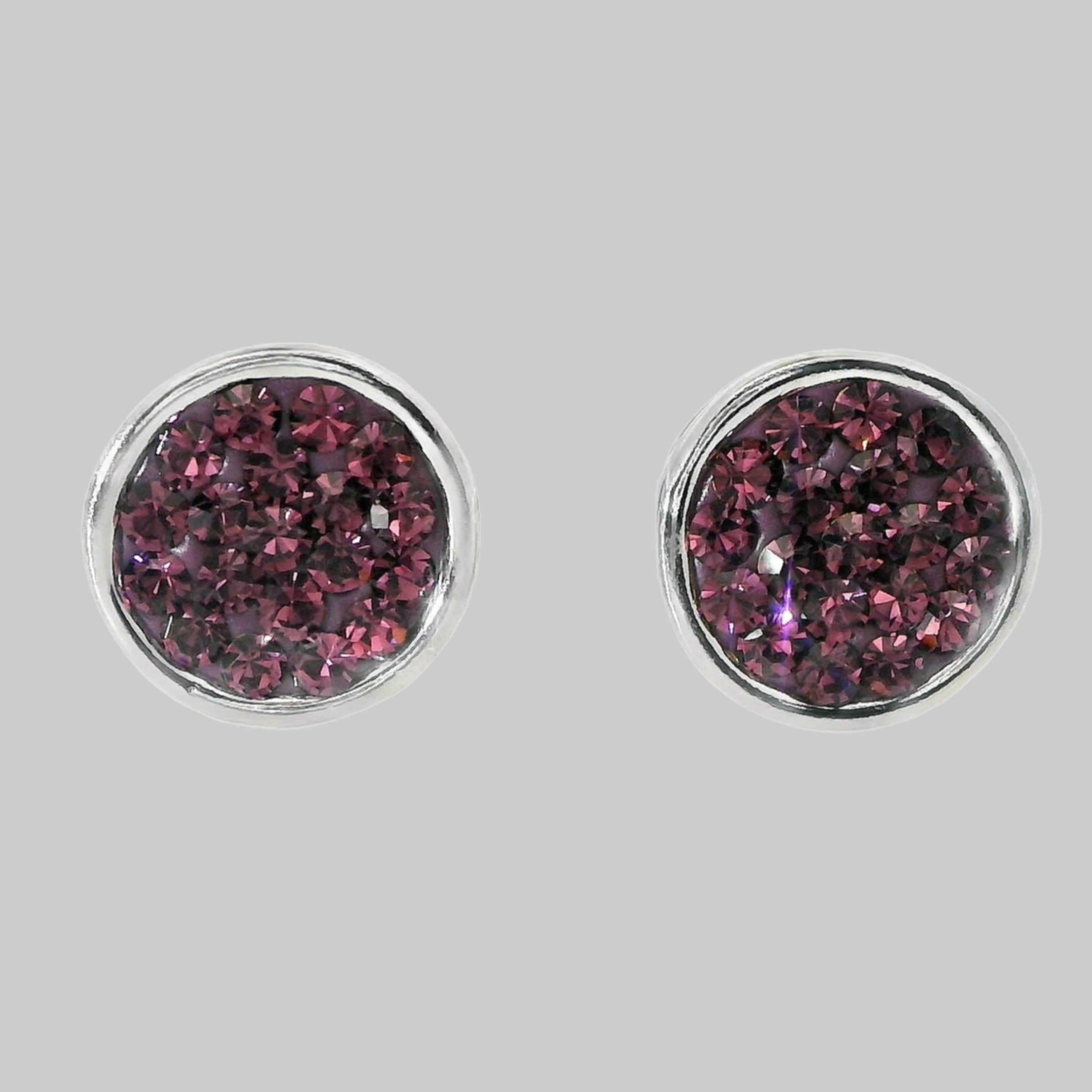 Impala myToys Impala Jessica Crystal Accent 925 Sterling Silver Earrings amethyst