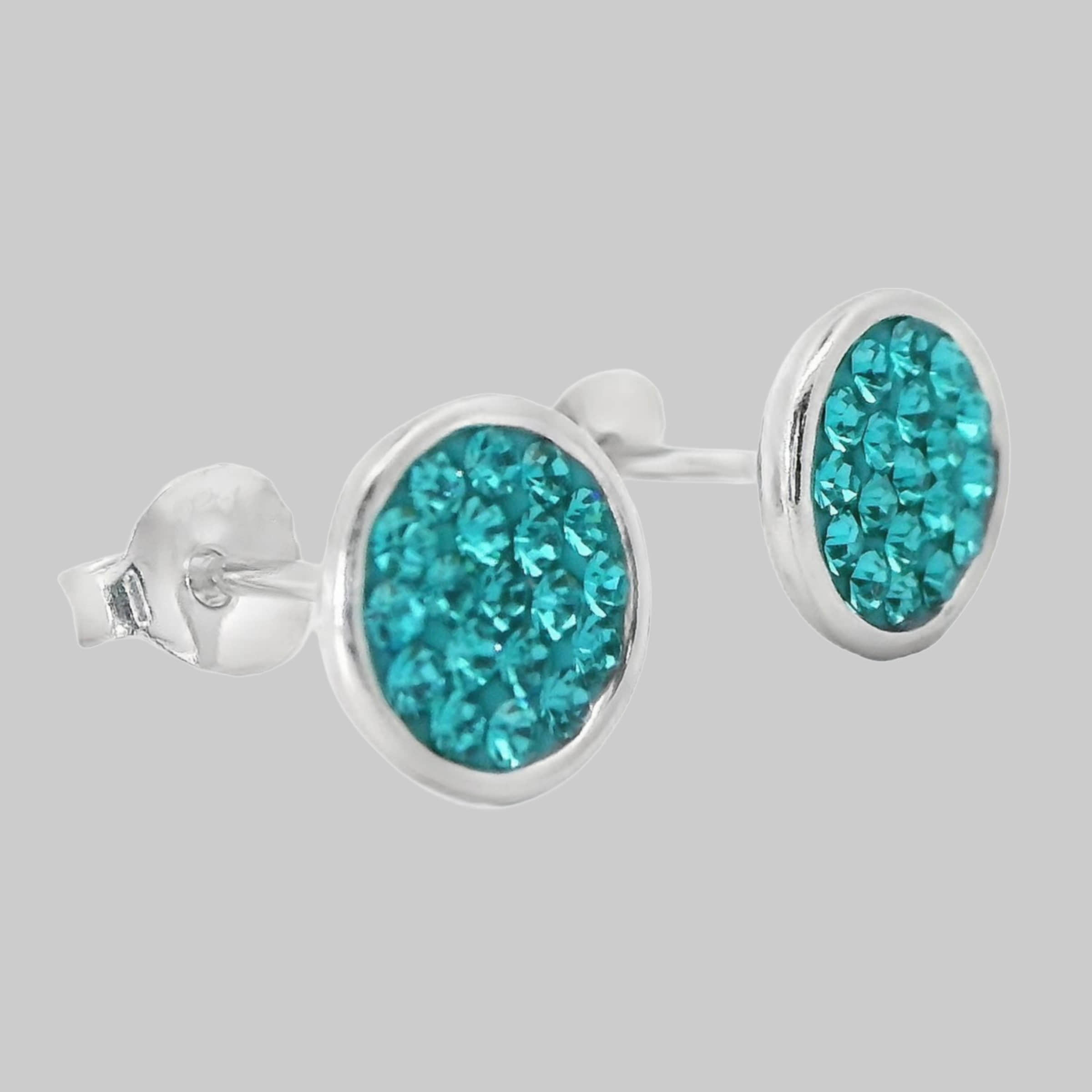 Impala Jessica Crystal Accent 925 Sterling Silver Earrings blue zirkon myToys Impala