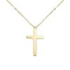 Runde Perlu00E9 myToys Inilbran Punk Crystal Cross Necklace - Gothic Jesus Cross Choker Gold