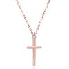 Runde Perlu00E9 myToys Inilbran Punk Crystal Cross Necklace - Gothic Jesus Cross Choker Rosegold