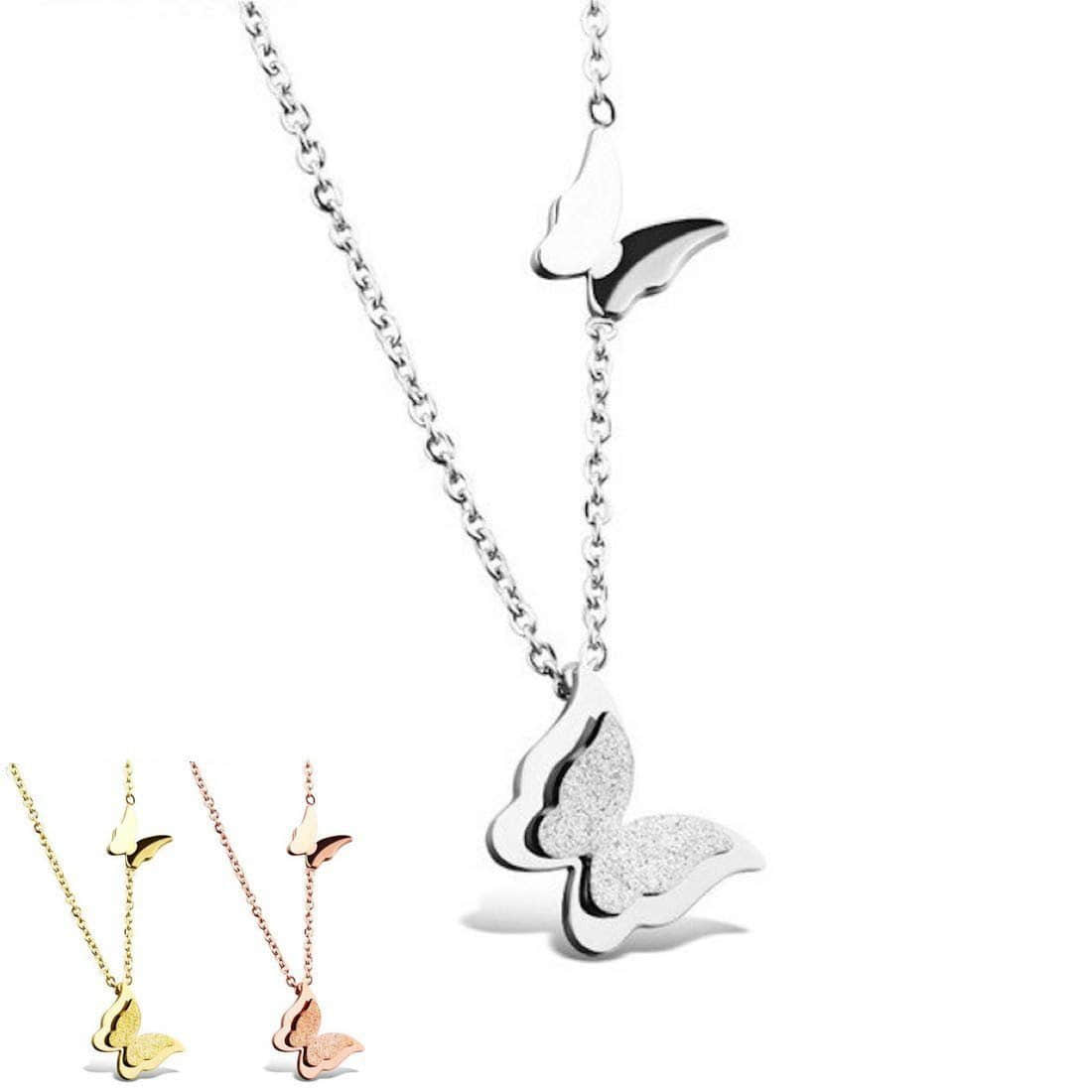 Kim Johanson Kim Johanson 'Half Moon' Necklace - Stainless Steel Couple's Charm Silber myToys
