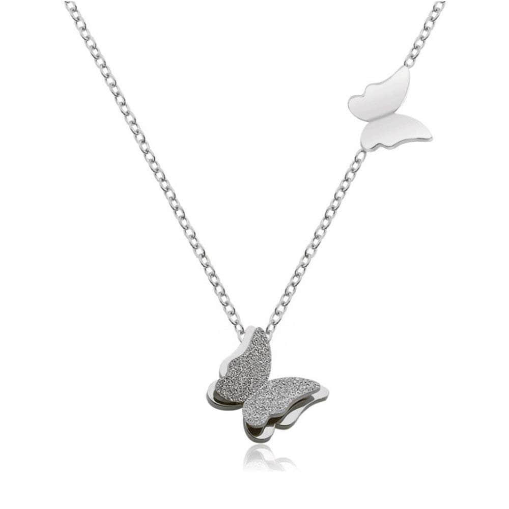 Kim Johanson Kim Johanson 'Half Moon' Necklace - Stainless Steel Couple's Charm Silber myToys