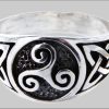 Kiss of Leather 925 Sterling Silver Triskele Ring - Celtic & Norse Design Kiss of Leather myToys