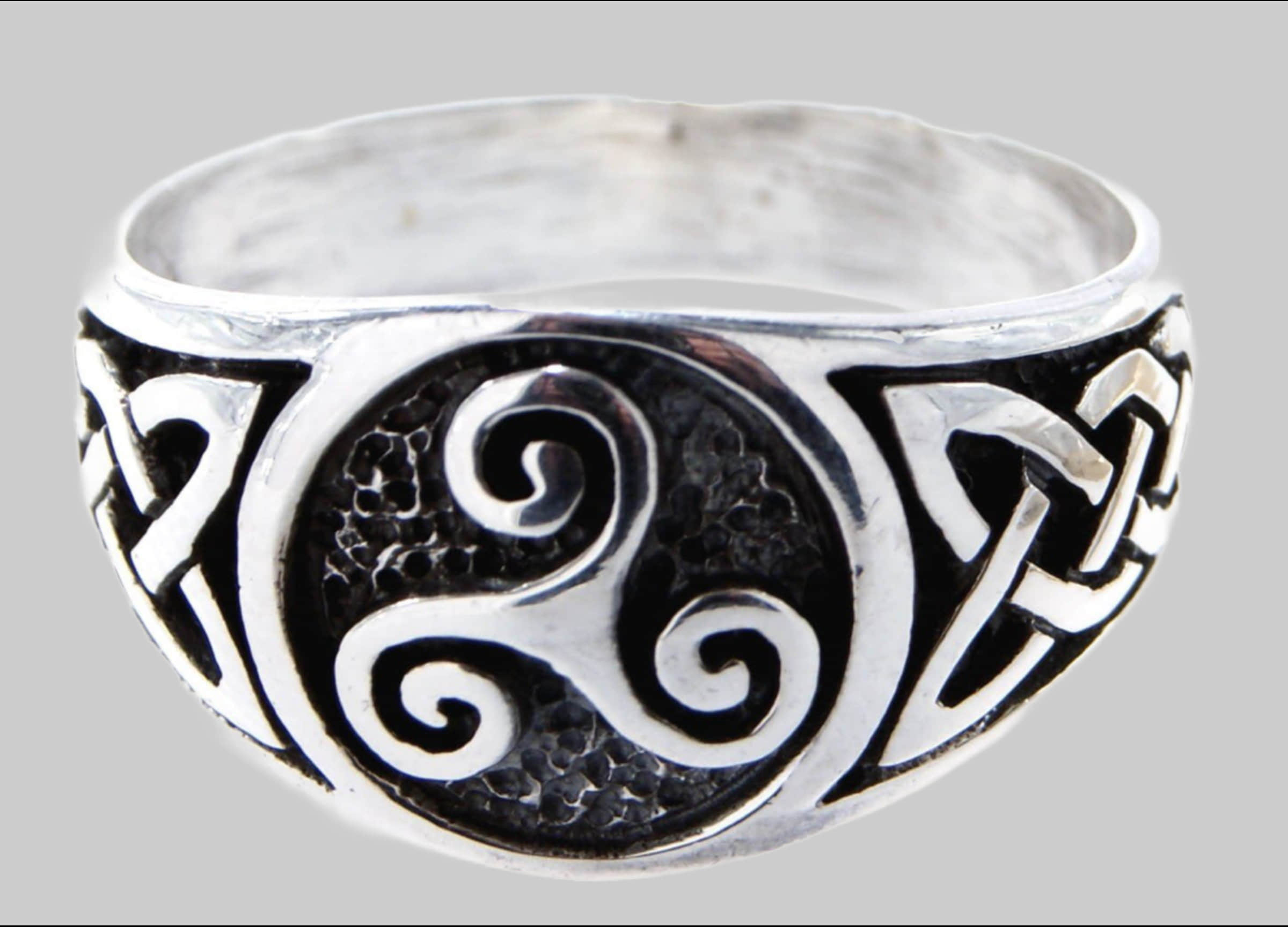 Kiss of Leather 925 Sterling Silver Triskele Ring - Celtic & Norse Design Kiss of Leather myToys