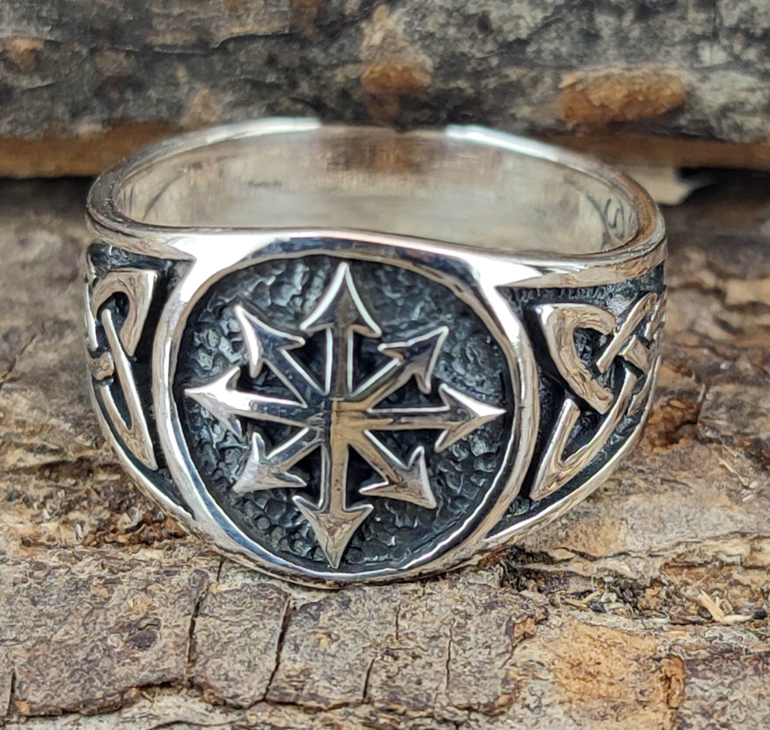 Kiss of Leather myToys Kiss of Leather Chaosstern Silver Ring - Celtic Knot Design